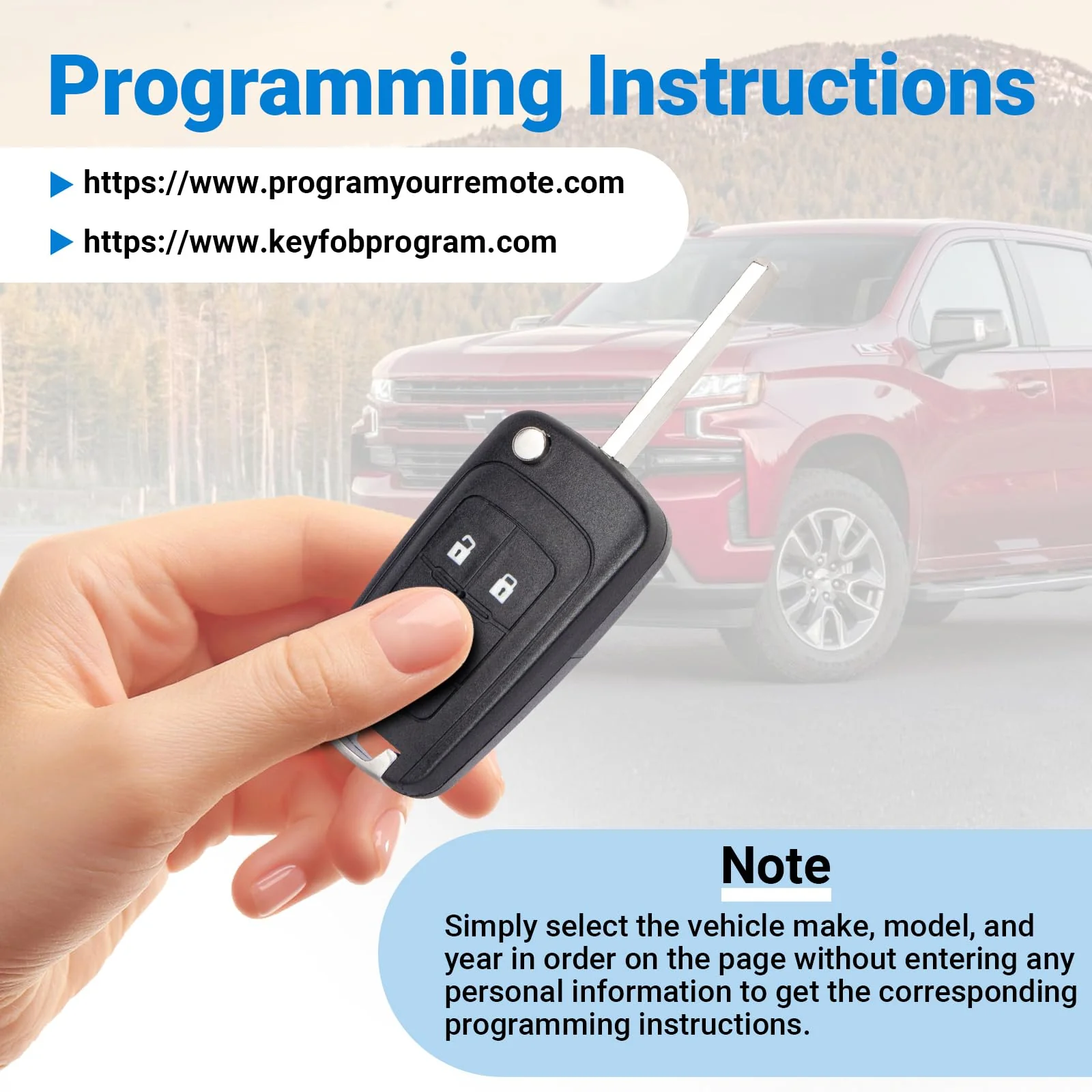 Car Key Fob Keyless Entry Remote Compatible with 2010-2019 Chevy Cruze/Camaro/Impala/Equinox/GMC Terrain/Buick Lacrosse 5 Buttons Key for OHT01060512 (1 Pack) - Image 4