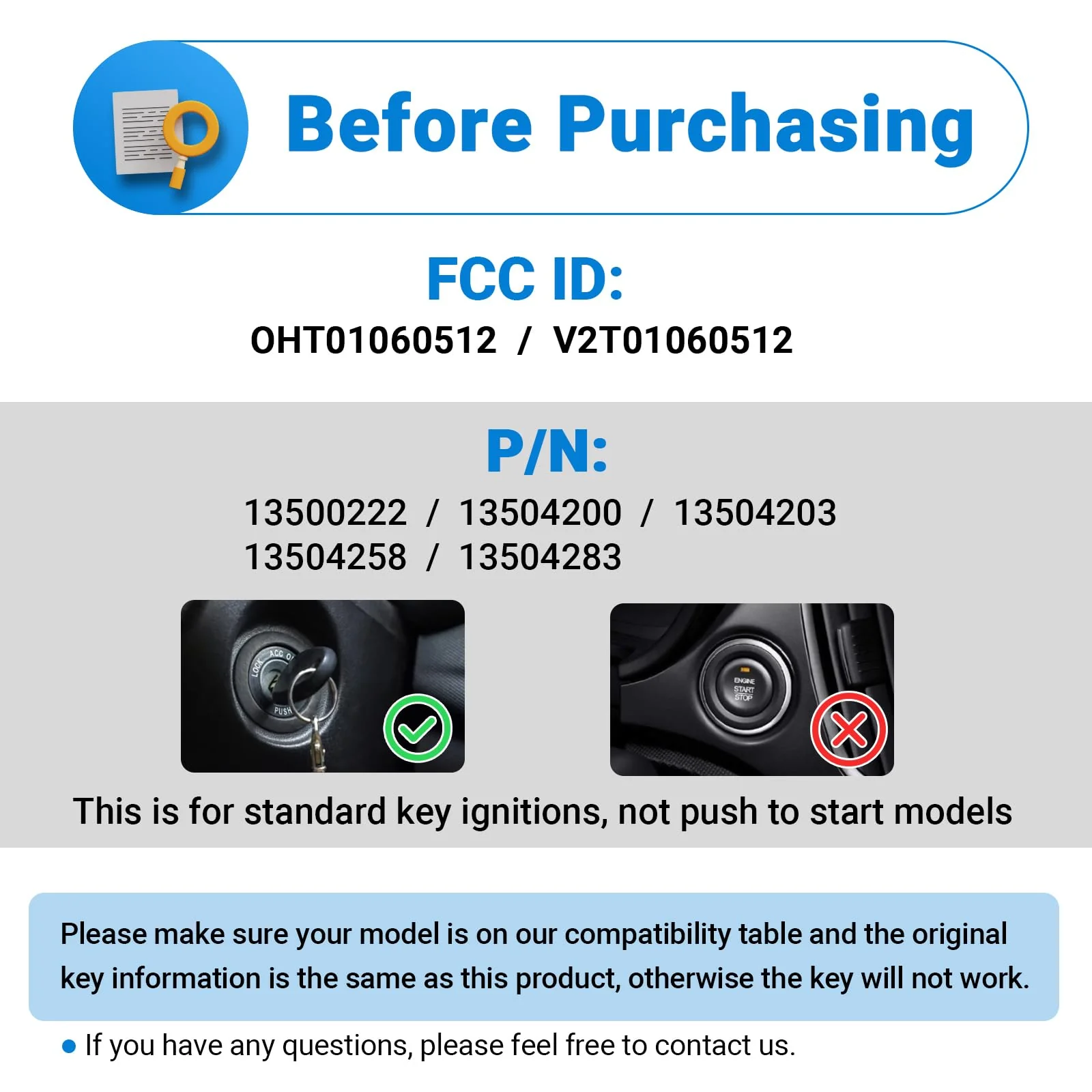 Car Key Fob Keyless Entry Remote Flip Replacement for 2010-2019 Chevy Cruze Camaro Impala Equinox Malibu Sonic/GMC Terrain/Buick Lacrosse Regal Verano Encore Car Key Replacement for OHT01060512 4-Btn 1 Pack - Image 2