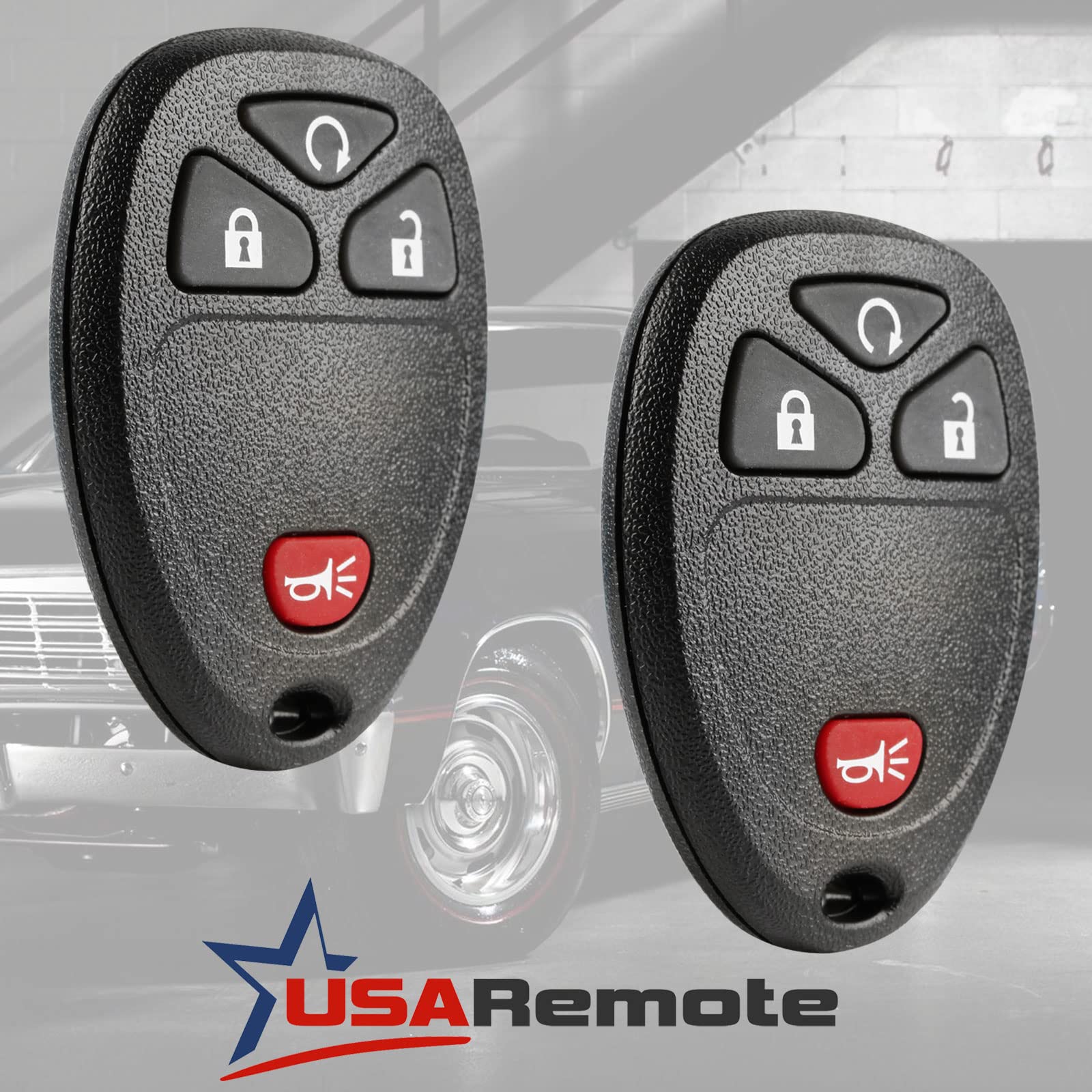 Car Key Fob Keyless Entry Remote with Ignition Key fits Chevy Silverado Avalanche Traverse / GMC Sierra Acadia / Pontiac Torrent / Suzuki XL-7, Set of 2 g-421 46-key [2] - Image 2