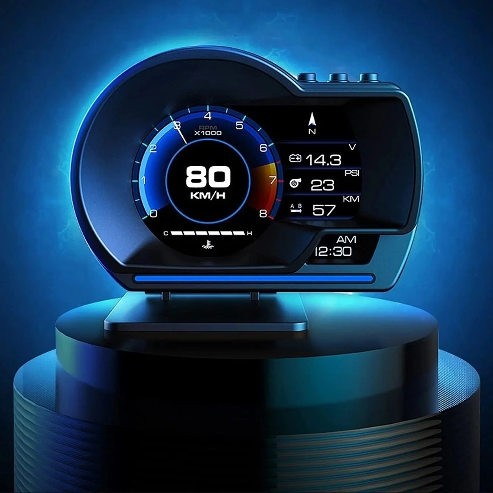 Car,OBD2 GPS Smart Gauge Car HUD Speedometer Turbo RPM Alarm for Car Truck - Image 4