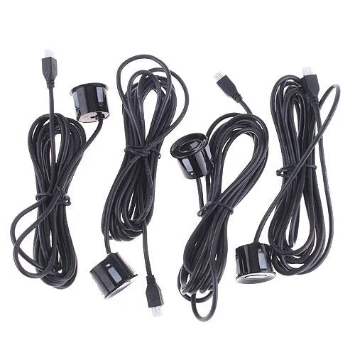 Car Parking Sensors, 4 Sensors Kit Parking Sensors, Radar Buzzer, Desplay LED, Acoustic Car Reverse Backup System (Black) - Image 3