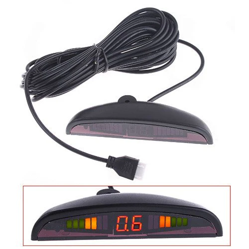 Car Parking Sensors, 4 Sensors Kit Parking Sensors, Radar Buzzer, Desplay LED, Acoustic Car Reverse Backup System (Black) - Image 4