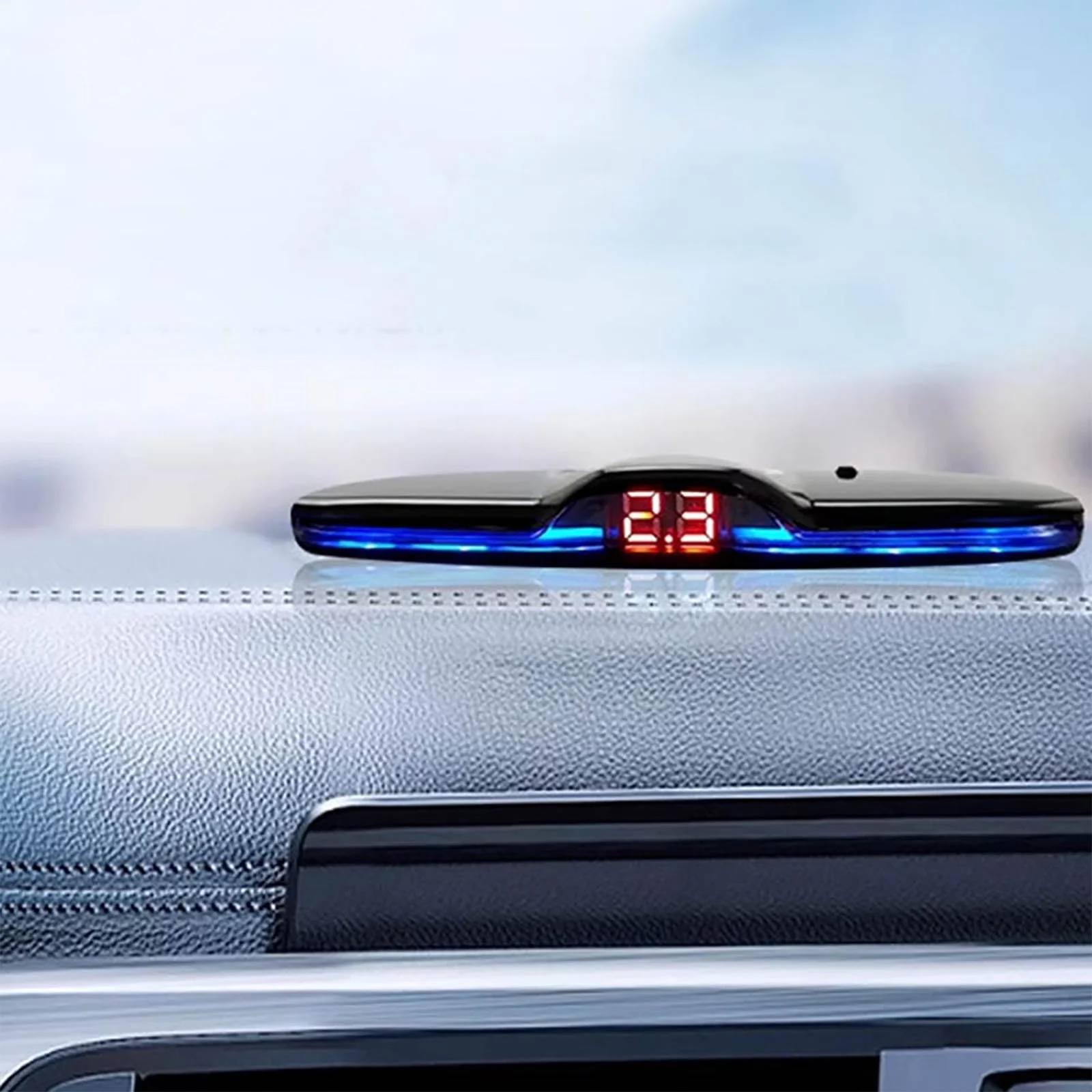Car Parktronic Parking Built-in Plane Sensors Rear Reversing Radars System with 4 Sensors LED Light Distance Display Warning Buzzer Distance Detection Matte Black - Image 6