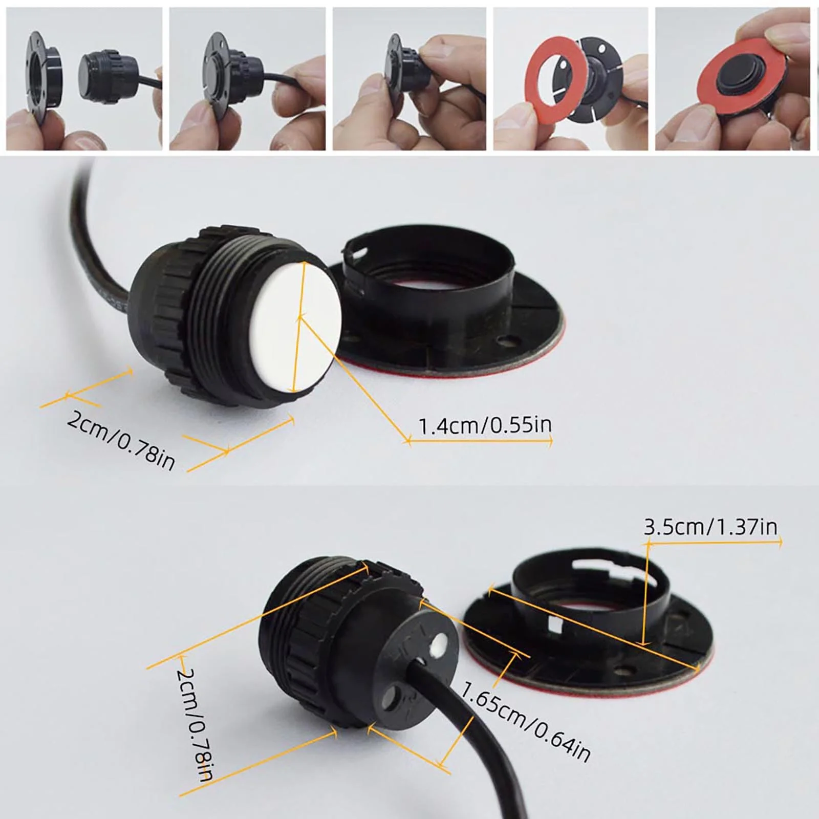 Car Parktronic Parking Built-in Plane Sensors Rear Reversing Radars System with 4 Sensors LED Light Distance Display Warning Buzzer Distance Detection… Silvery - Image 5