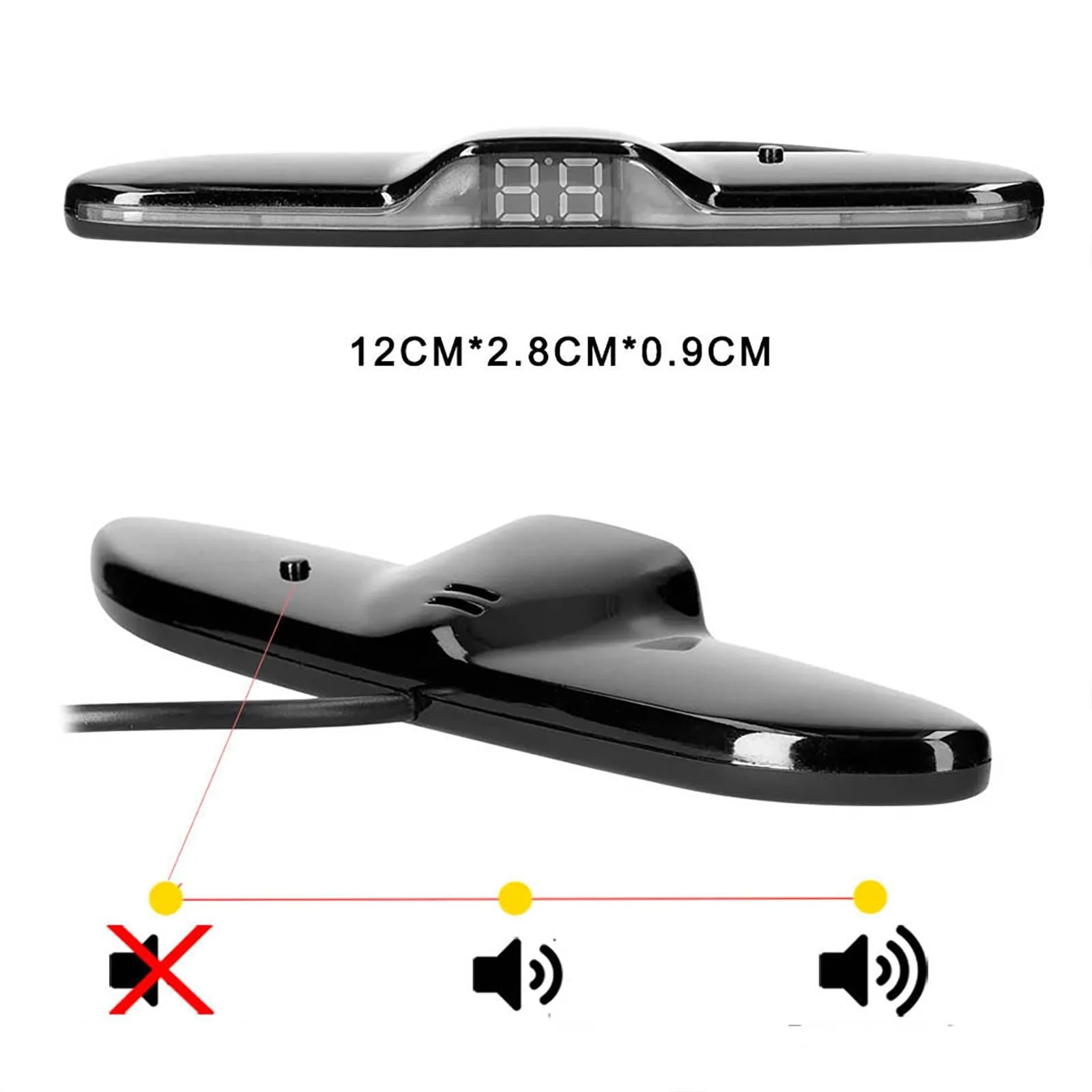 Car Parktronic Parking Built-in Plane Sensors Rear Reversing Radars System with 4 Sensors LED Light Distance Display Warning Buzzer Distance Detection… Silvery - Image 7