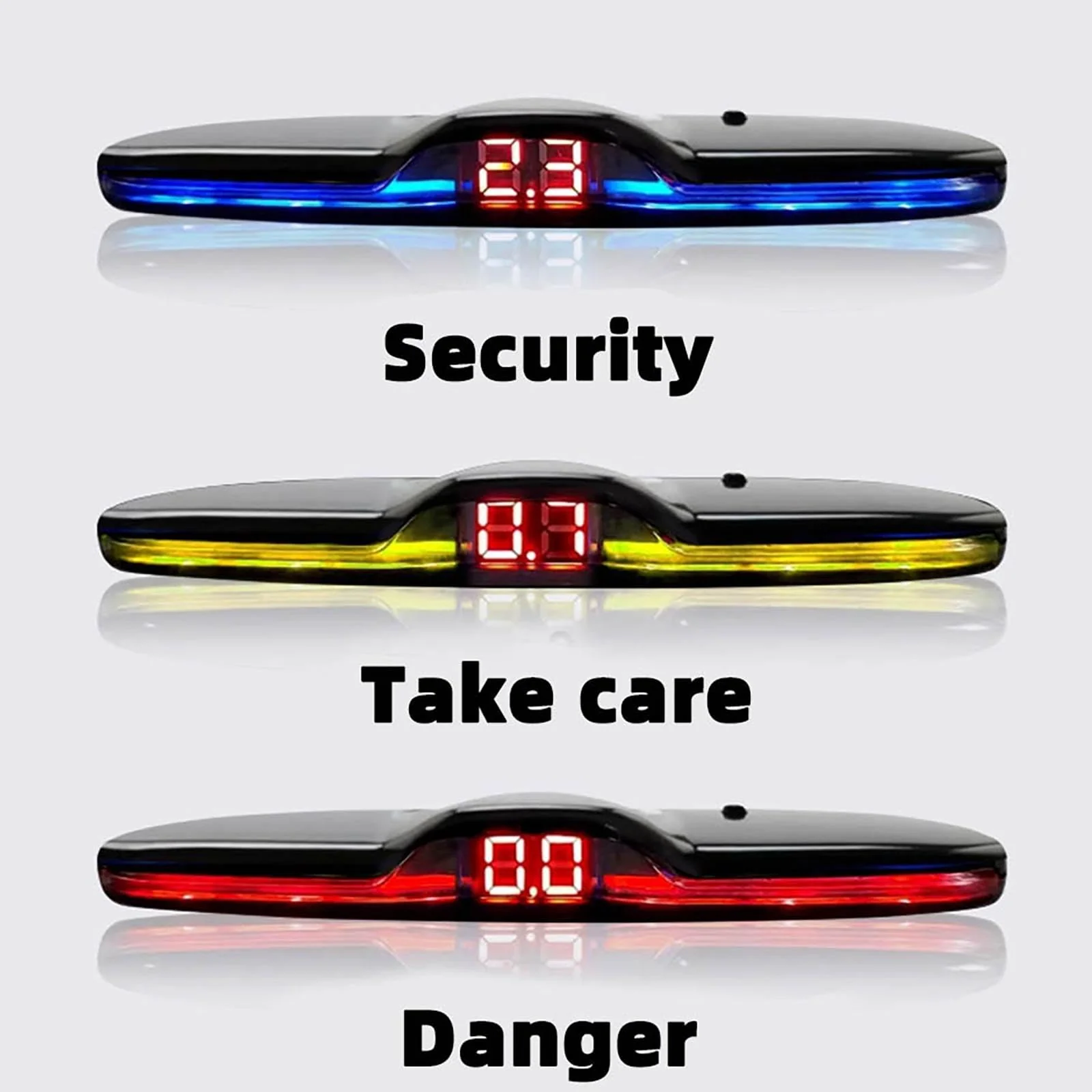 Car Parktronic Parking Built-in Plane Sensors Rear Reversing Radars System with 4 Sensors LED Light Distance Display Warning Buzzer Distance Detection… Silvery - Image 8