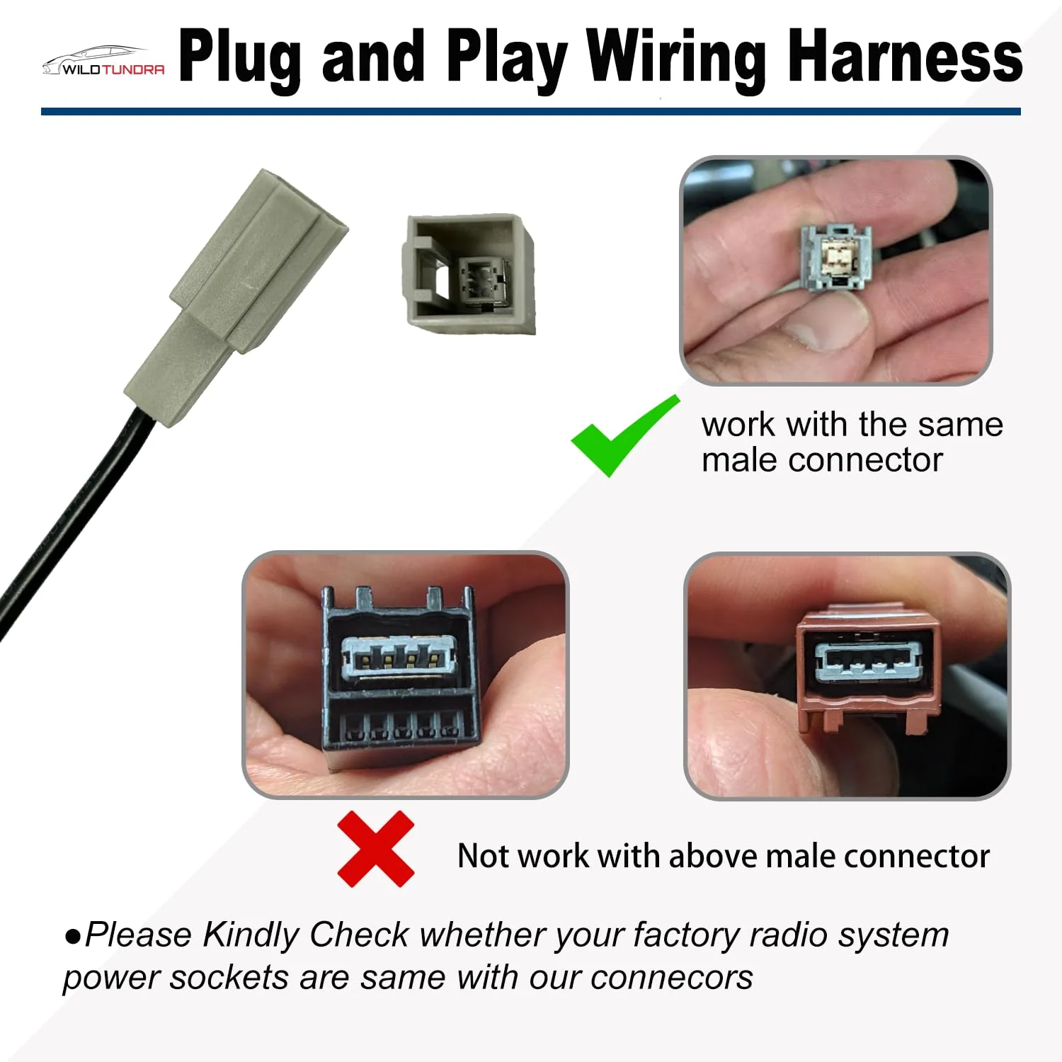 Car Radio Stereo OEM USB Port Retention Cable for Toyota 2012-2018,Lexus 2013-2015,Subaru 2013-2016,Honda 2015-2019, Radio Stereo Retain OE Factory USB Port Retention Harness Wiring Cable Adapter Toyota, with USB - Image 2