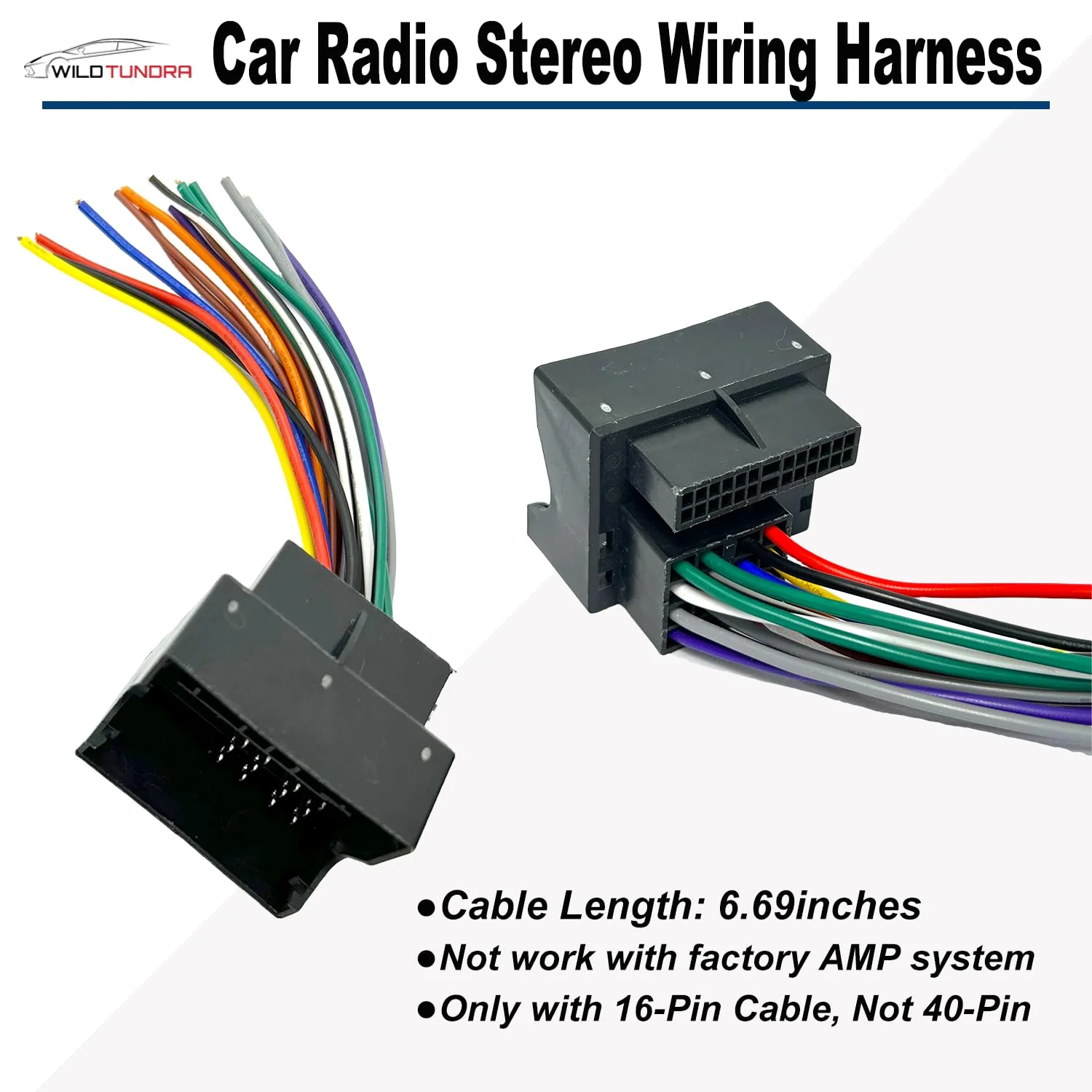 Car Stereo Wiring Harness with Antenna Adapter for BMW 2002-2011 Volkswagen 2003-2015 Audi 2002-2010 Aftermarket Radio CD Player Installation Wire Cable Kit Compatible with Mercedes-Benz 2007-2015 - Image 2