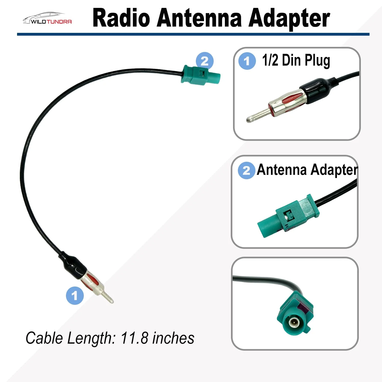 Car Stereo Wiring Harness with Antenna Adapter for BMW 2002-2011 Volkswagen 2003-2015 Audi 2002-2010 Aftermarket Radio CD Player Installation Wire Cable Kit Compatible with Mercedes-Benz 2007-2015 - Image 4