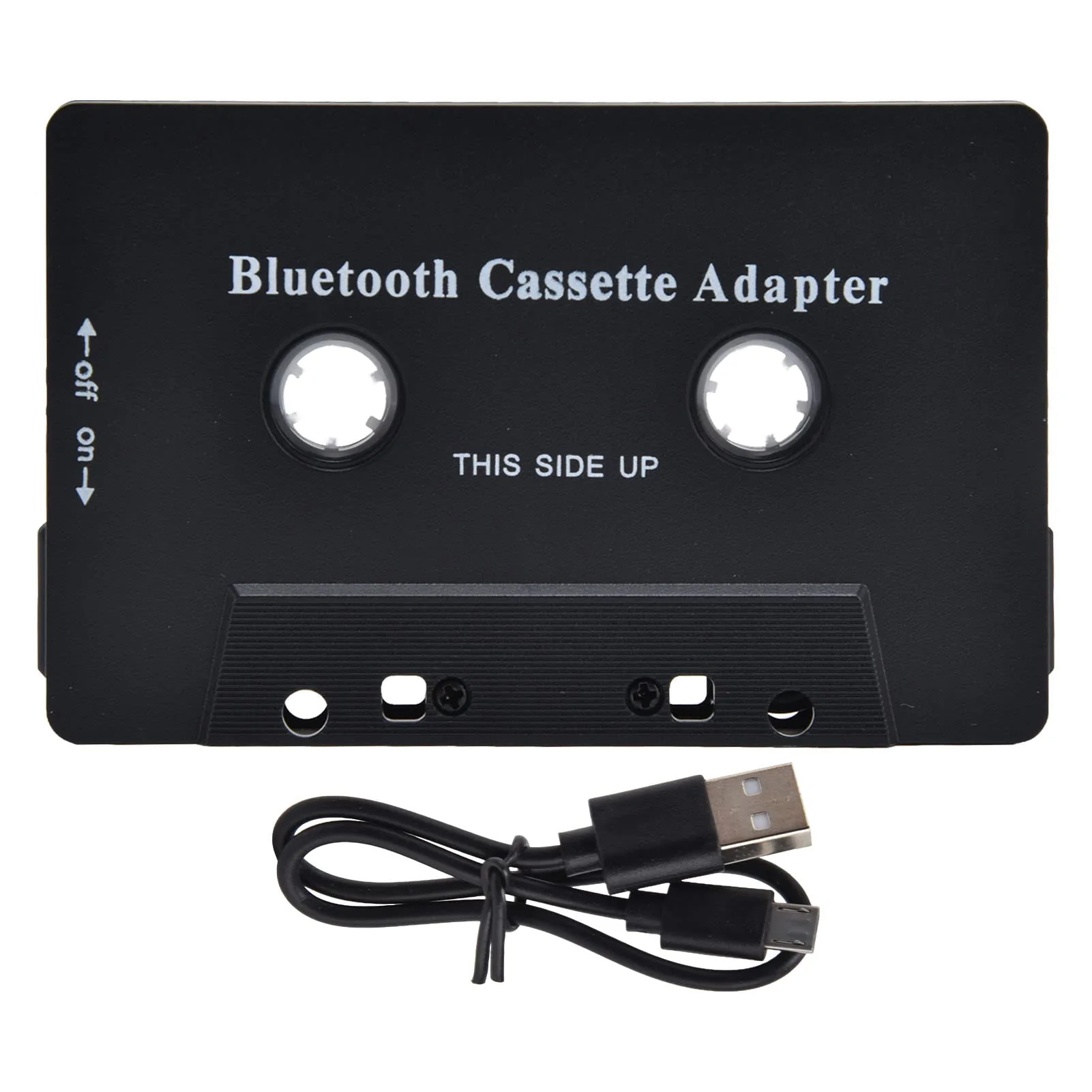 Car Tape Player Adapter Cassette Tape Player Adapter Abs Wireless Car Cassette Player Adapter Car Bluetooth Cassette Reiver Converter with USB Cable - Image 6