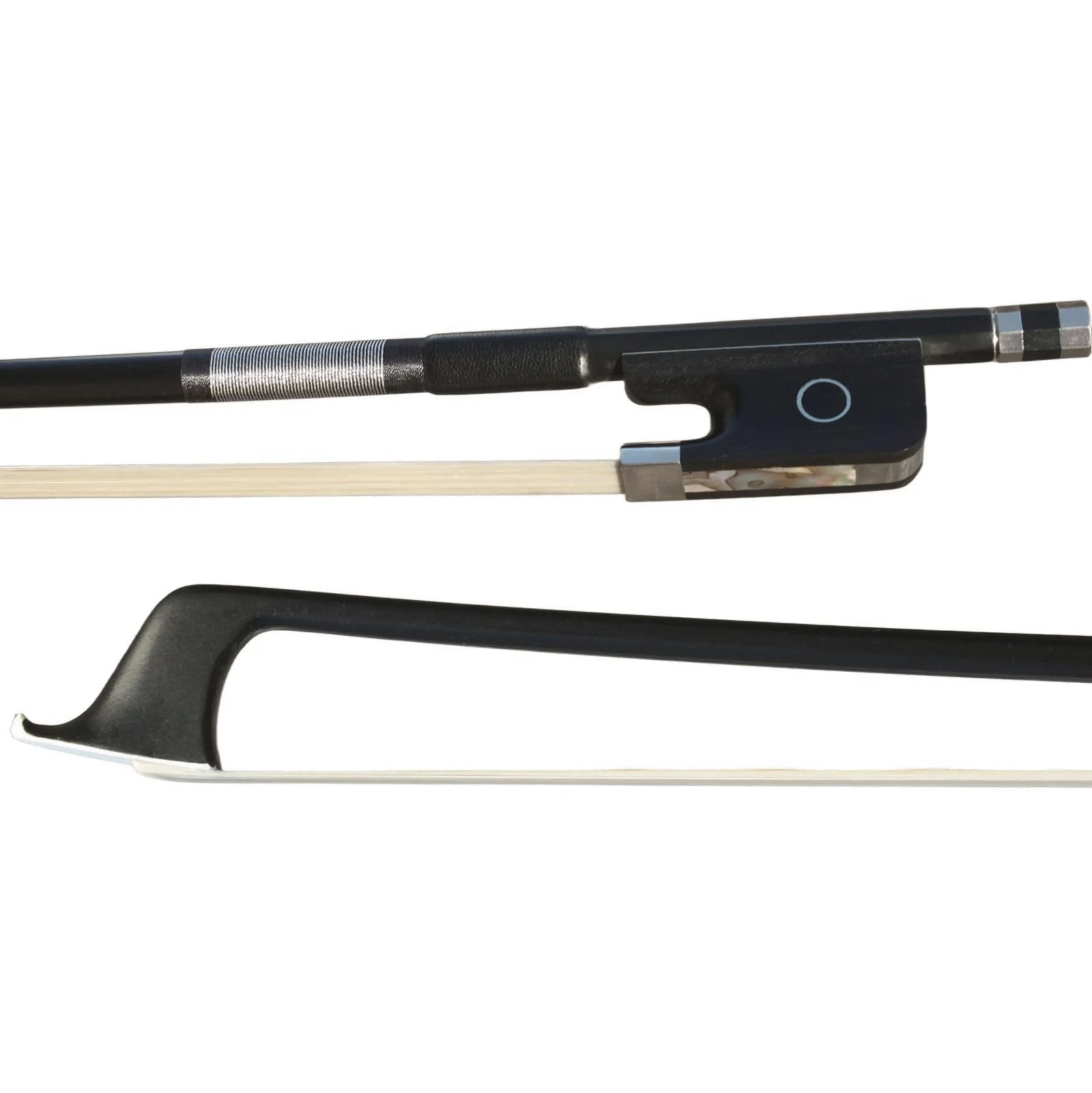 Carbon Fiber Cello Bow 4/4 Full Size Ebony Frog Natural Horsehair for Teacher Student Professional Carbon Bow 04-Carbon Fiber - Image 6