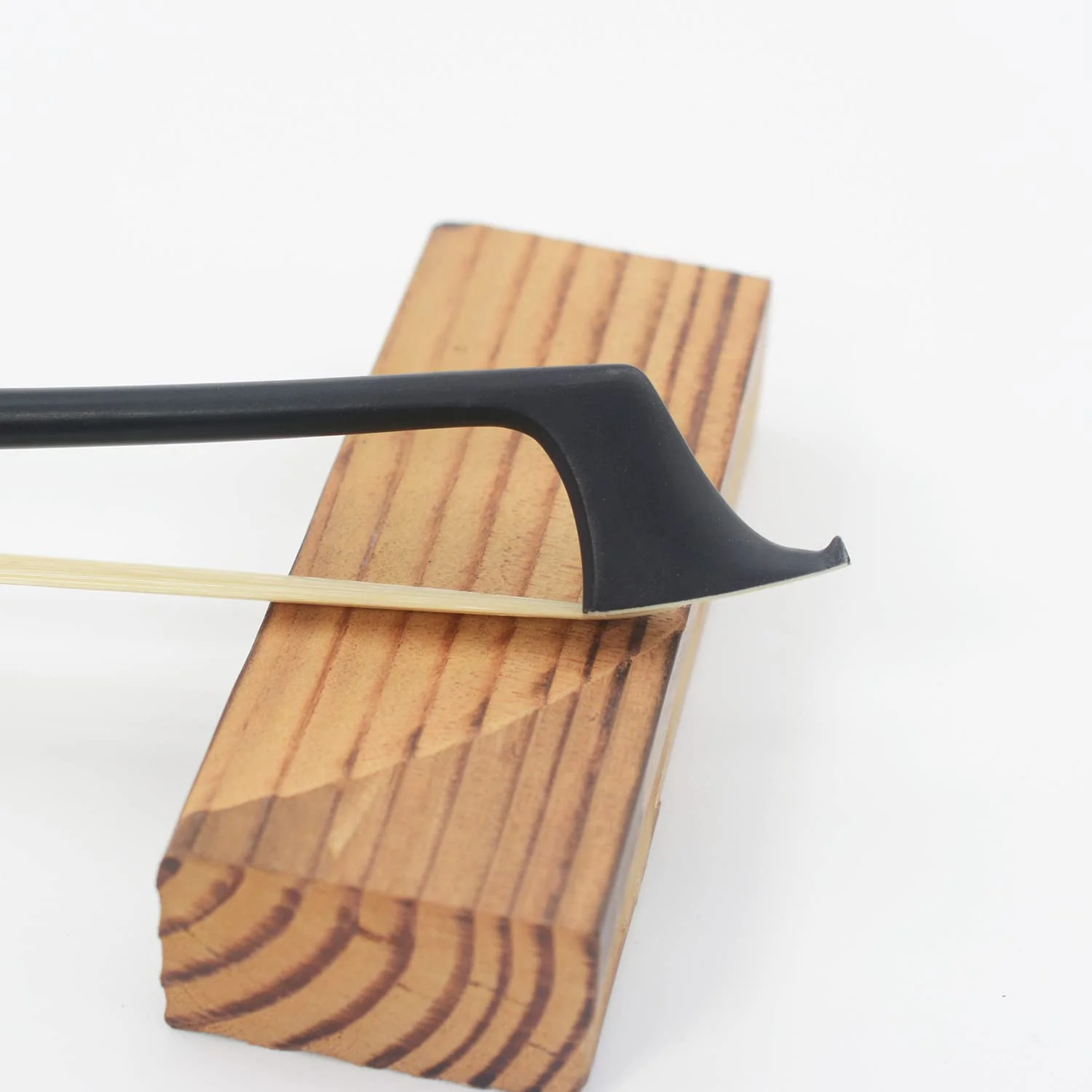 Carbon Fiber Cello Bow Natural Horsehair Unique Design with Ebony Fleur-de-Lis Frog White - Image 4