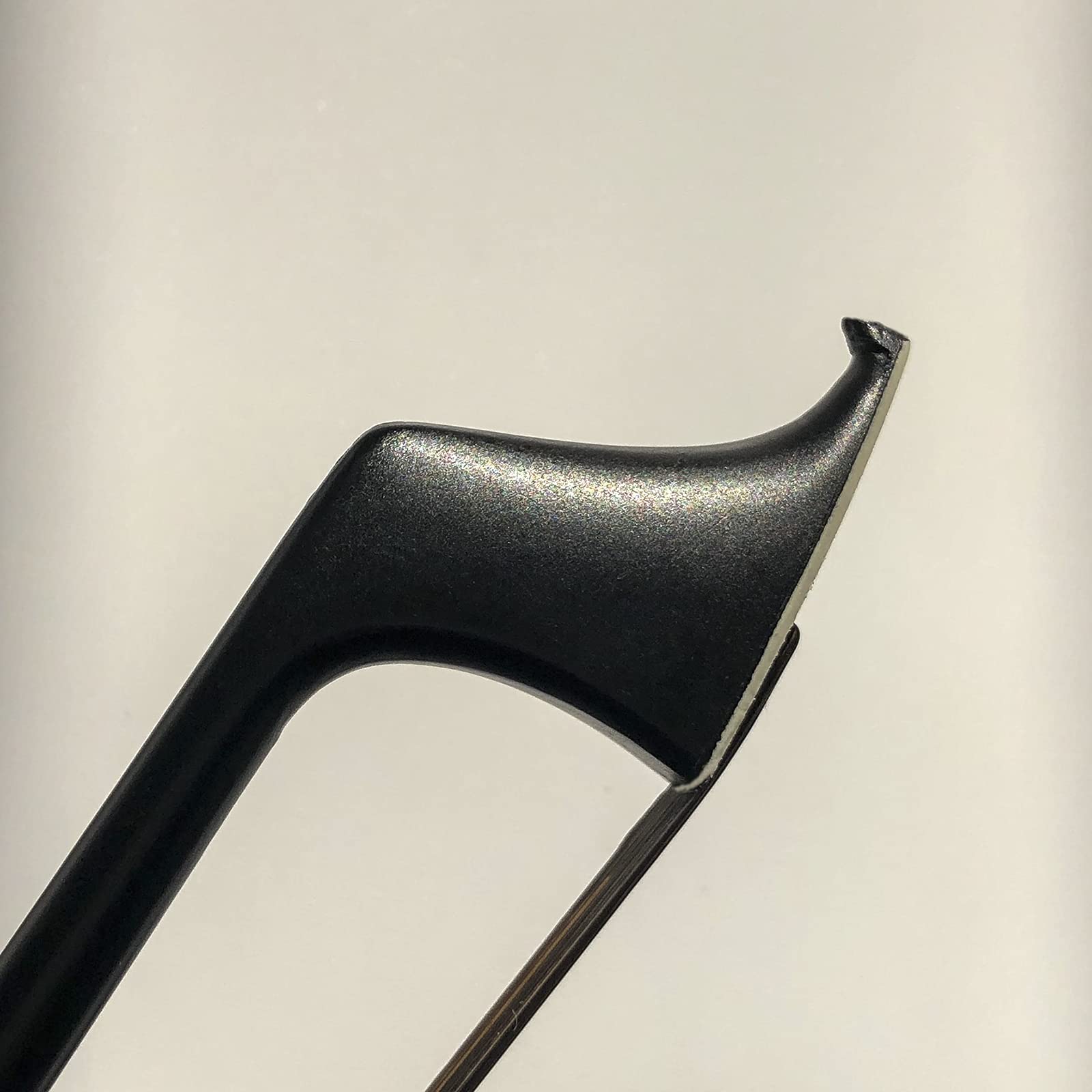 Carbon Fiber Cello Bow Unbleached Black Horse Hair Art No.VCB108 (4/4) Black Hair 4/4 - Image 4