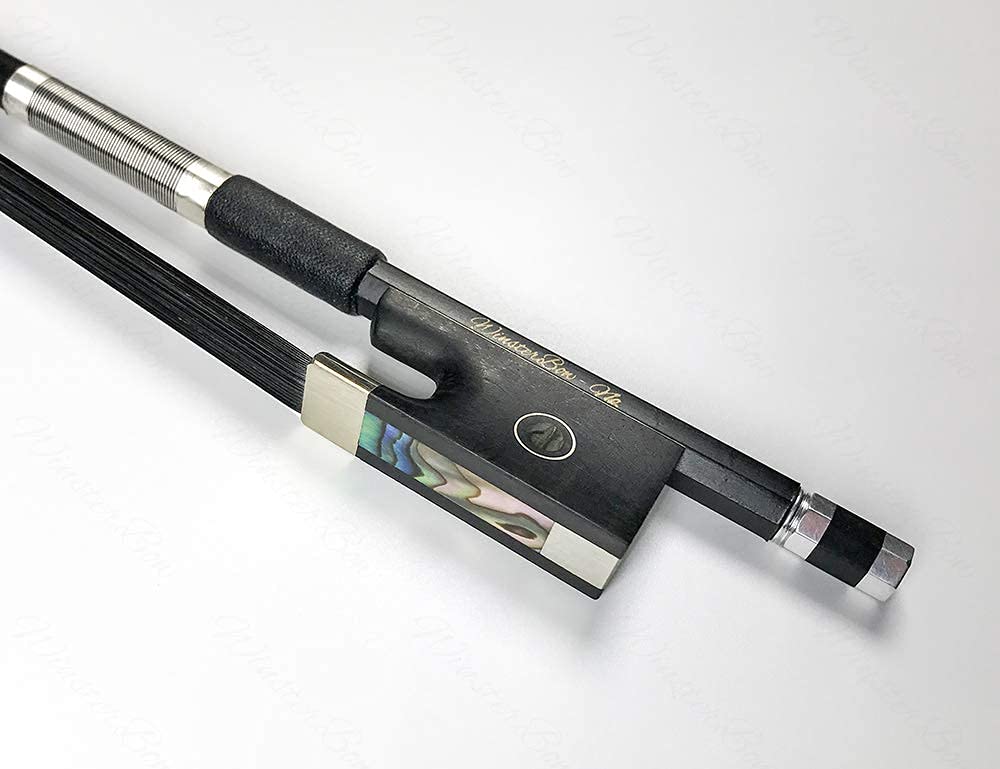 Carbon Fiber Violin Bow 4/4 Size Violin Bow Unbleached Black Horse Hair Art No.VBN108 - Image 4