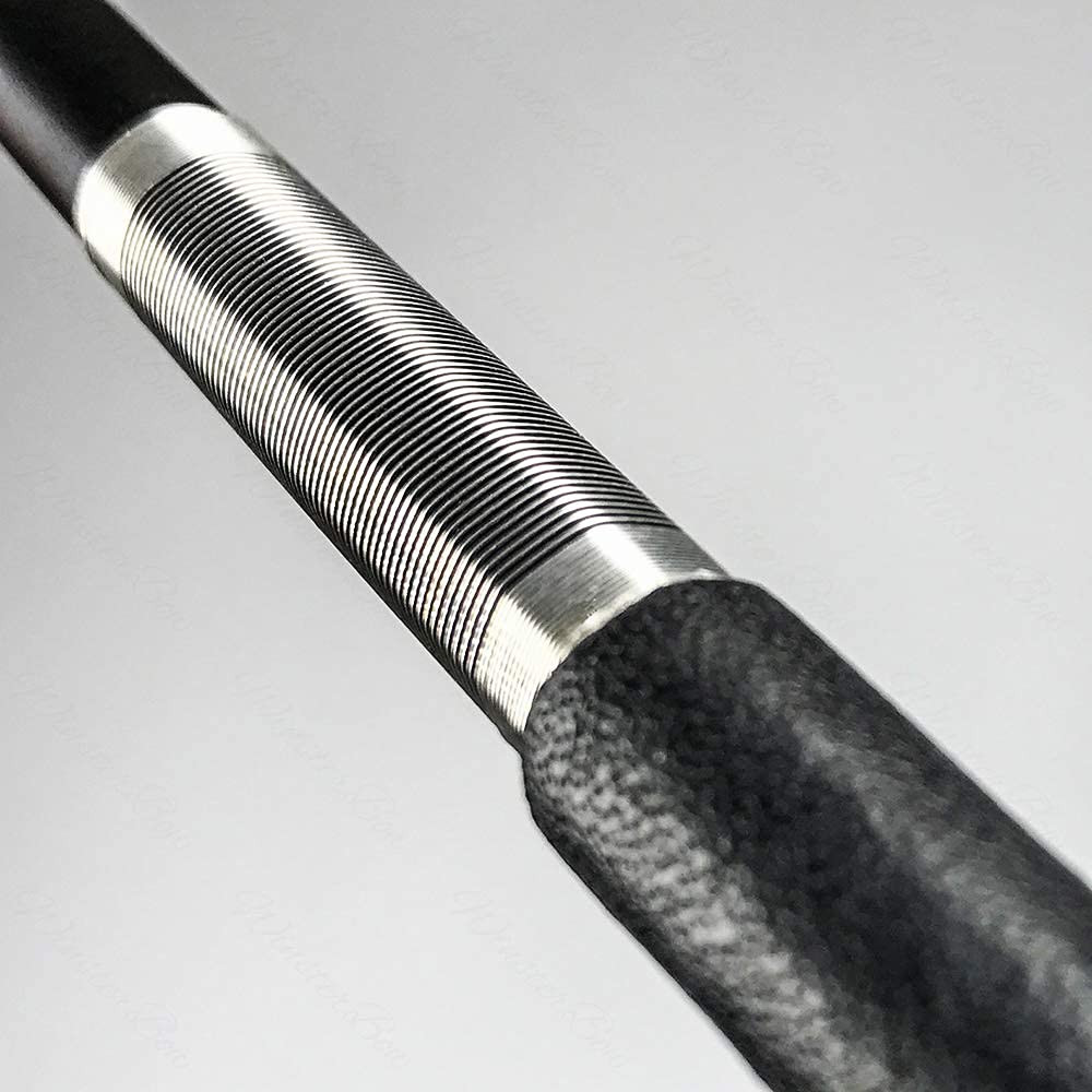 Carbon Fiber Violin Bow 4/4 Size Violin Bow Unbleached Black Horse Hair Art No.VBN108 - Image 7
