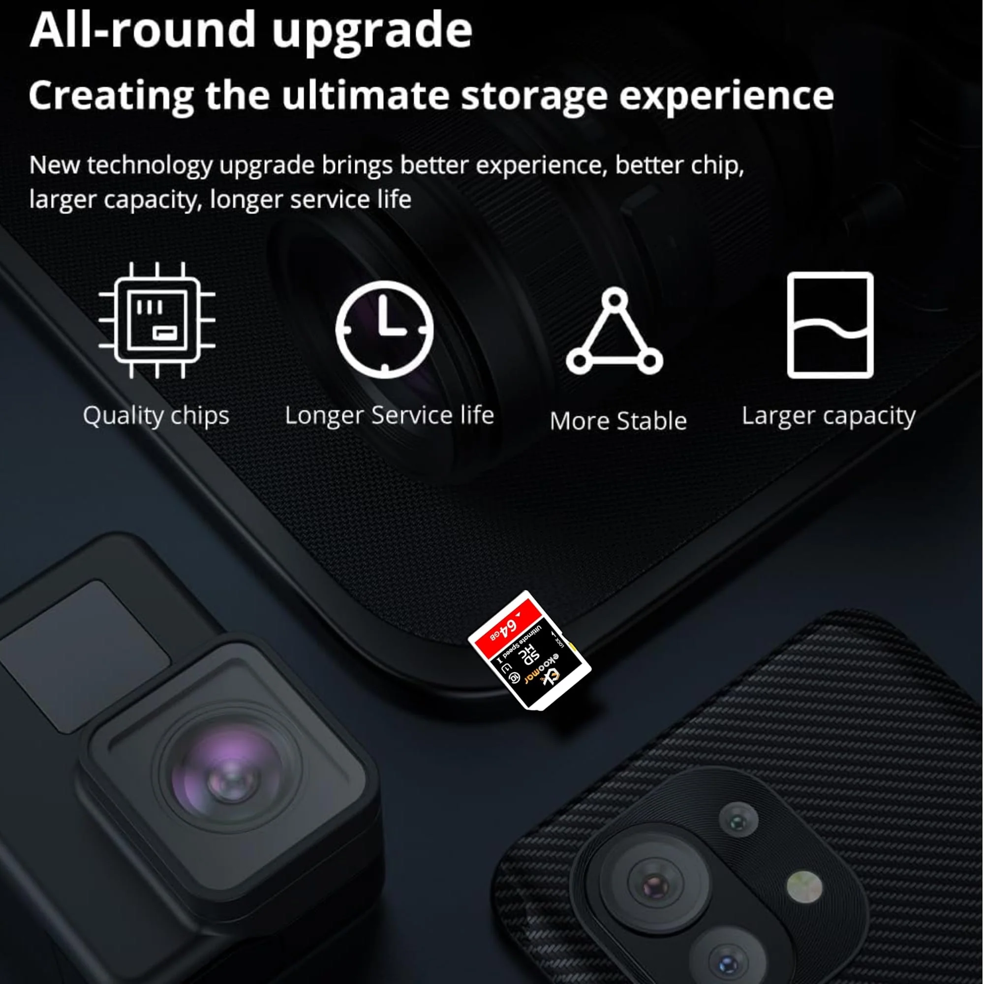 Card - Class 10, High-Speed Memory Card with 100MB/s for Digital Camera, Dash Cam, & Video Recording | Durable & Reliable Storage for Memories, Camera Card 64GB (Pack of 1) 64GB (Pack of 1) - Image 3