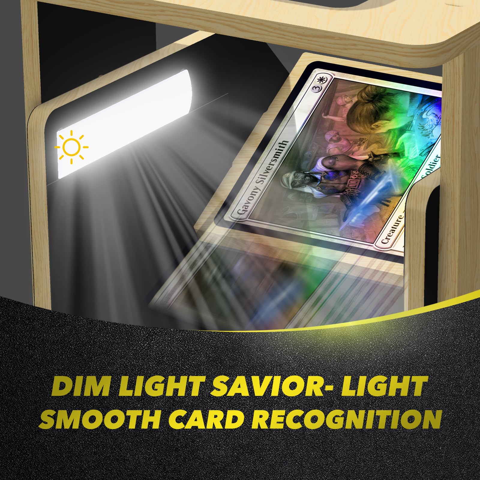 Card Scanner Stand for Trading Cards – MTG & TCG Card Scanner Stand with Light, Quickly Scan and Price Check Sleeved and Unsleeved Collectible Cards, Compatible with ManaBox App - Image 3