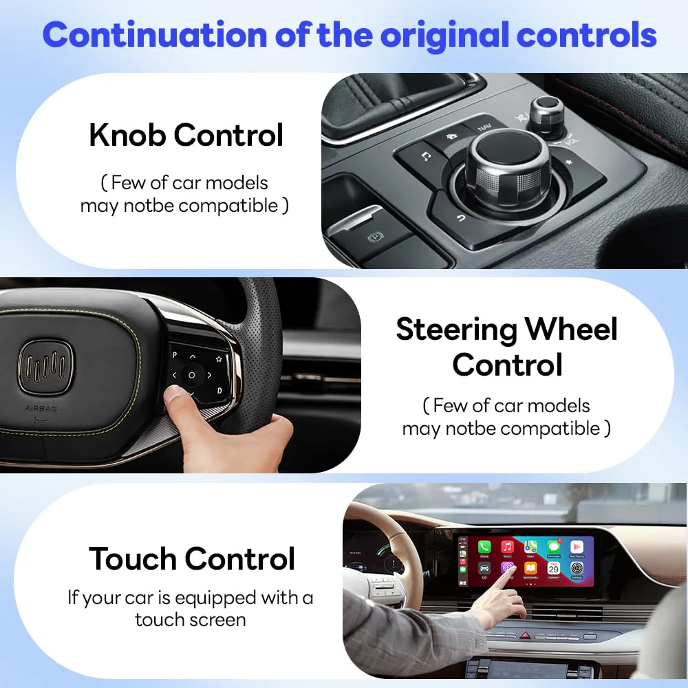 CarlinKit 5.0 Wireless CarPlay/Android Auto Adapter USB for Factory Wired CarPlay Cars (Model Year: 2015 to 2025), Wireless CarPlay/Android Auto Dongle Convert Wired to Wireless,Fit In-Dash Navigation - Image 3