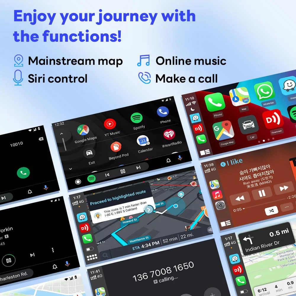 CarlinKit 5.0 Wireless CarPlay/Android Auto Adapter USB for Factory Wired CarPlay Cars (Model Year: 2015 to 2025), Wireless CarPlay/Android Auto Dongle Convert Wired to Wireless,Fit In-Dash Navigation - Image 4