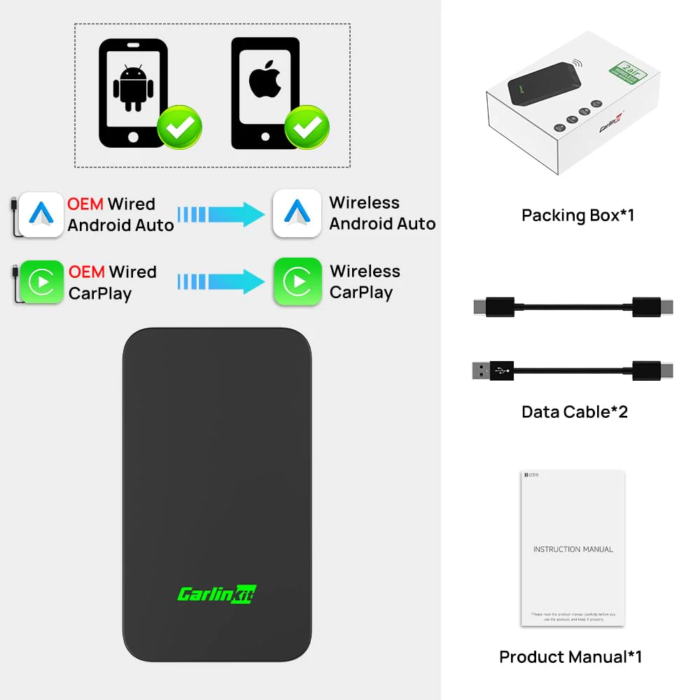 CarlinKit 5.0 Wireless CarPlay/Android Auto Adapter USB for Factory Wired CarPlay Cars (Model Year: 2015 to 2025), Wireless CarPlay/Android Auto Dongle Convert Wired to Wireless,Fit In-Dash Navigation - Image 9