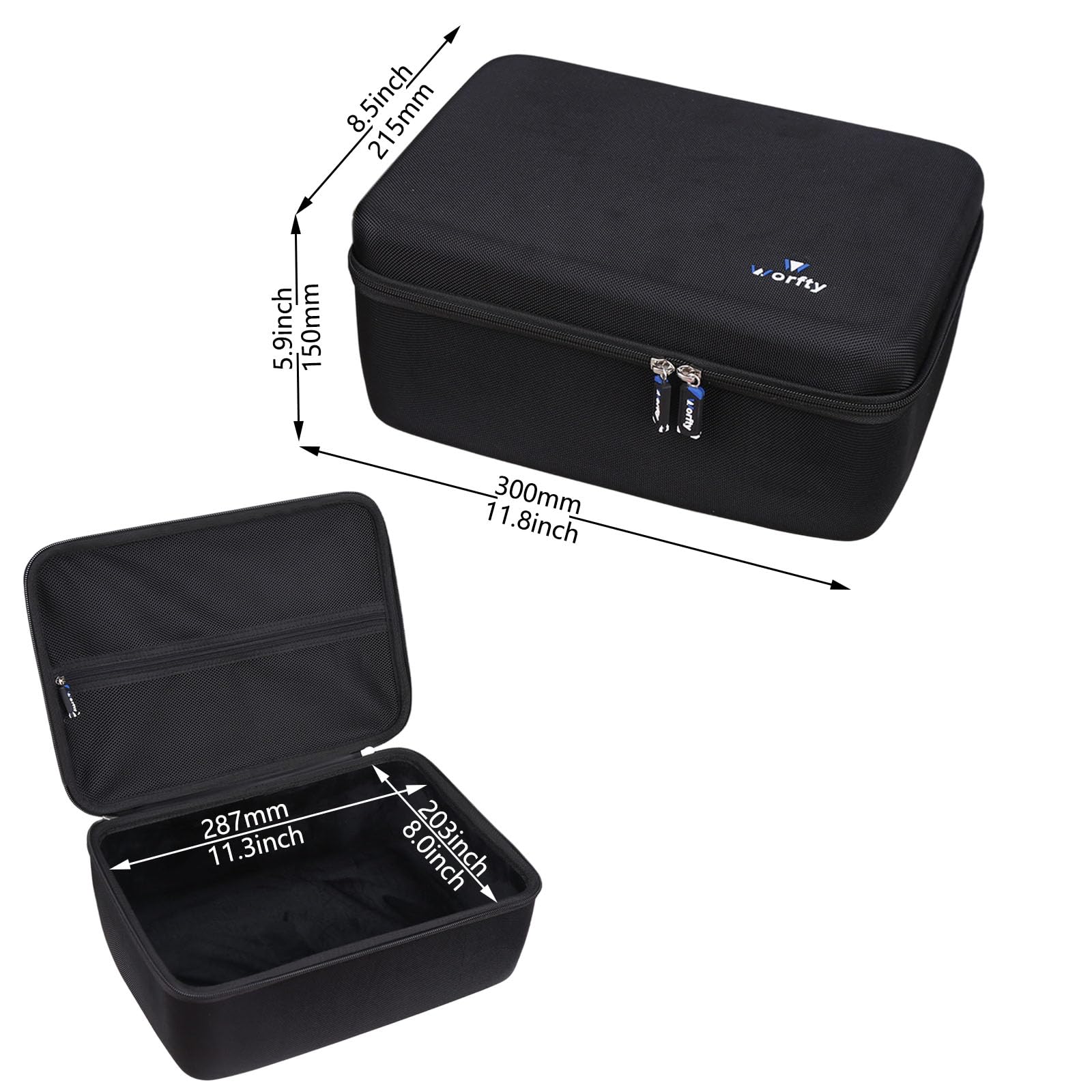 Case for Boss GX-10 Guitar Effects Processor, Hard Travel Carrying Storage Bag for Boss GX-10 Guitar/Bass Multi-effects Pedal (Black) Black - Image 3