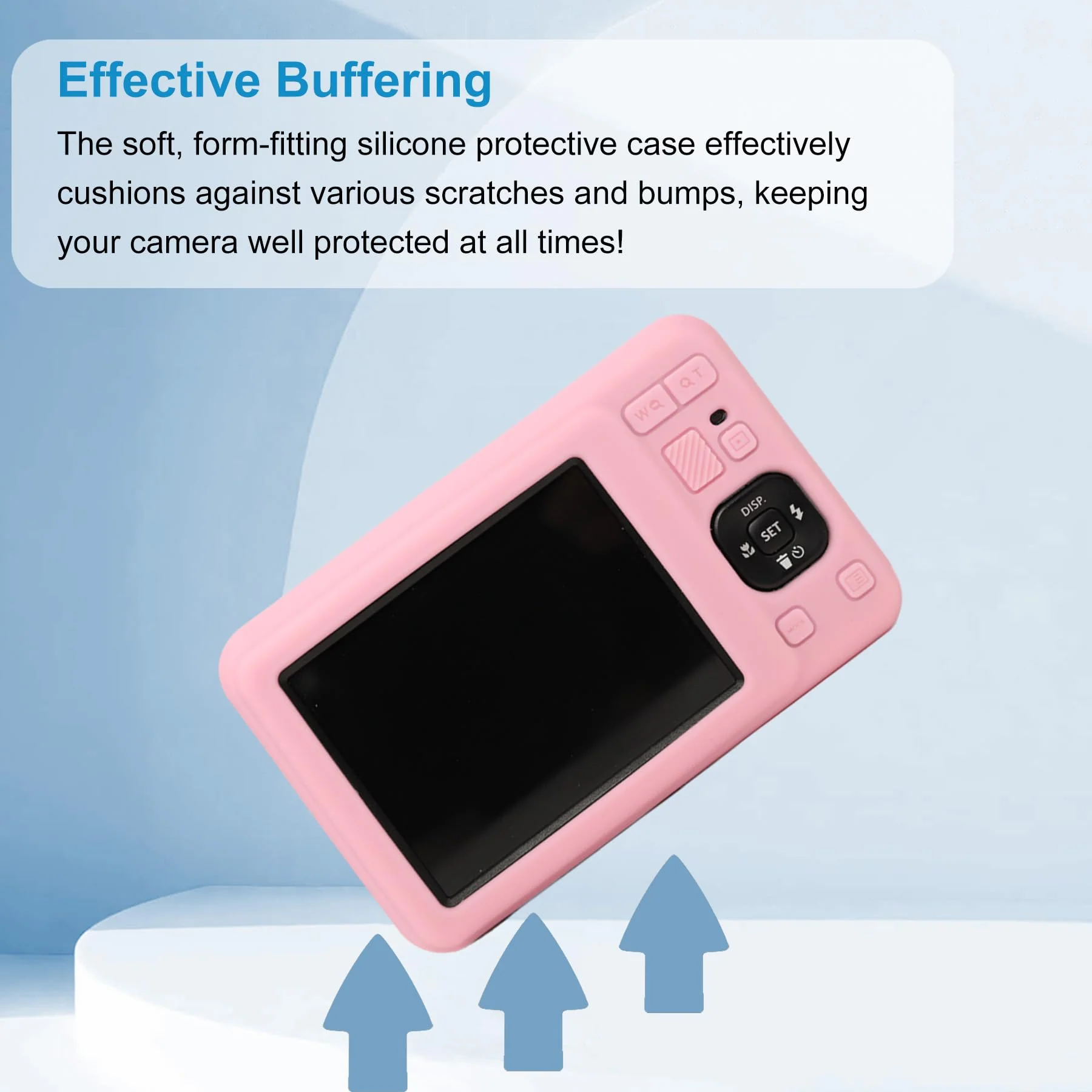 Case for Kodak Pixpro Fz55 Digital Camera,Fz55 Case Silicone,for Kodak Pixpro Fz55 Accessories,Soft Protective Camera Cover with Removable Lens Cap Slim Fit Sleeve Anti-Scratch(Pink) Pink - Image 6