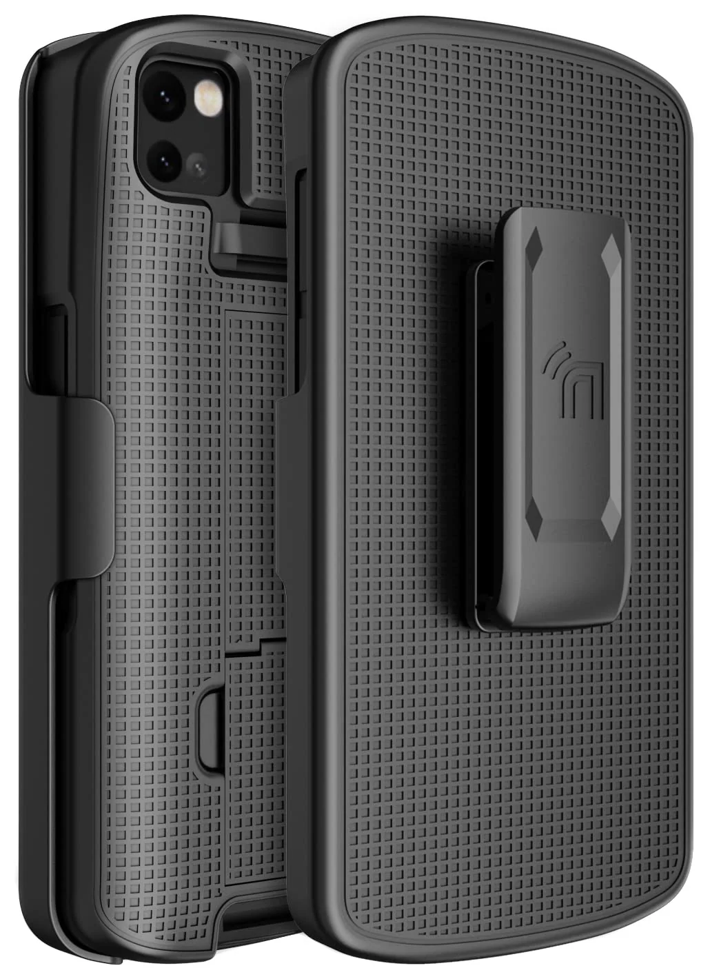 Case + Hand Strap + Belt Clip Combo for Zebra TC53 TC58 Mobile Computer Scanner, Nakedcellphone Slim Hard Shell Cover with Kickstand and [Rotating/Ratchet] Belt Hip Holster Holder Combo - Black - Image 8