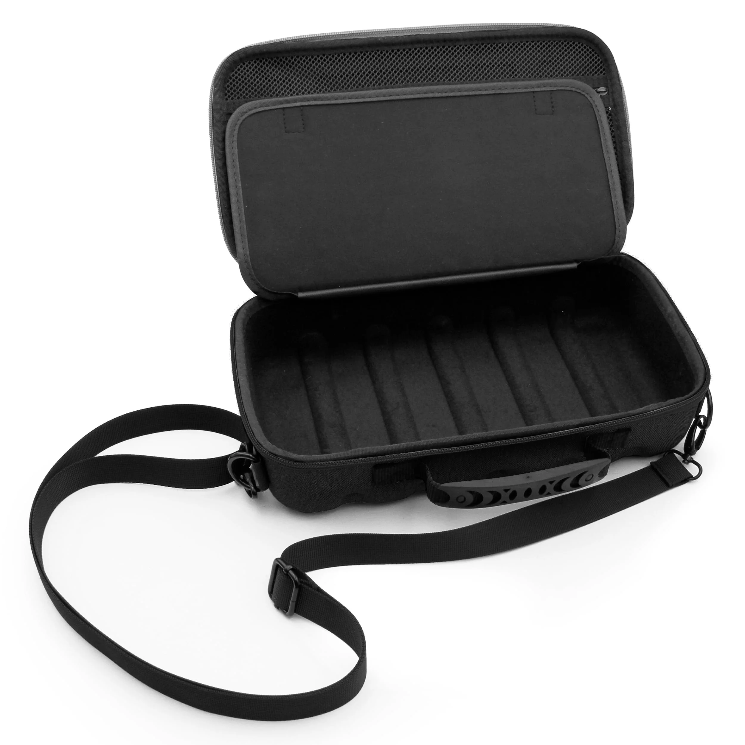 CASEMATIX Mixer Case Compatible With Behringer P16 Stage Mixer and P16-HQ Powerplay In Ear Accessories, Cables and Power Adapters, Fits Mixers up to 12.0” x 6.0” x 2.5” With Shoulder Strap - Image 3