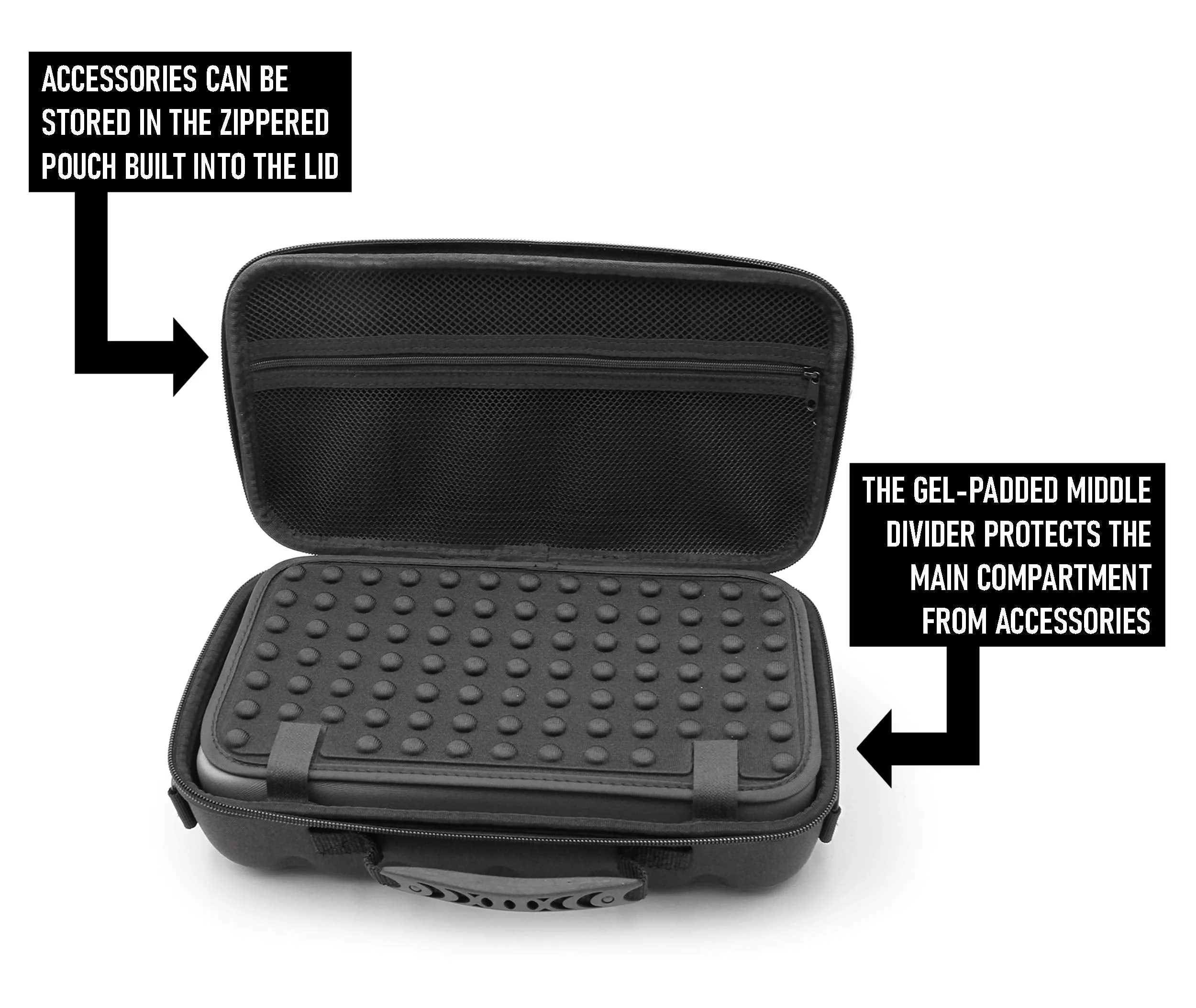 CASEMATIX Mixer Case Compatible With Behringer P16 Stage Mixer and P16-HQ Powerplay In Ear Accessories, Cables and Power Adapters, Fits Mixers up to 12.0” x 6.0” x 2.5” With Shoulder Strap - Image 9