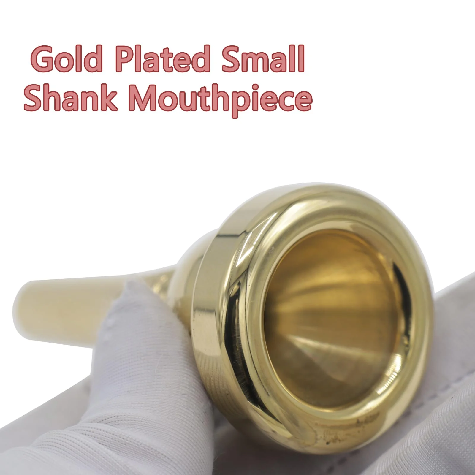 CashBeat 12C Gold Plated Small Shank Trombone Mouthpiece, Euphonium Mouthpiece for Superior Sound, Compatible with Baritone and Tenor Trombone, Brass Instrument Accessories - Image 2
