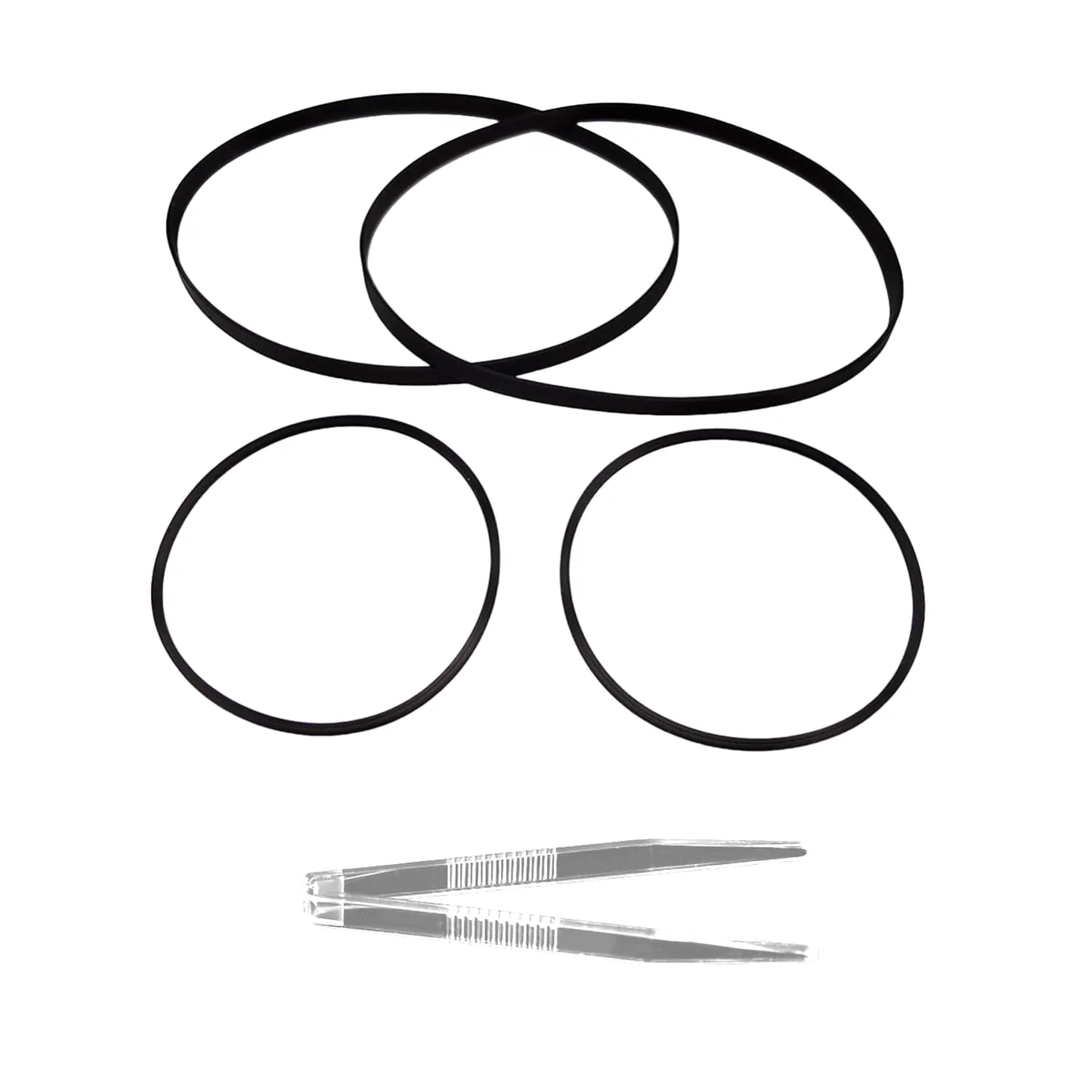Cassette Deck Belt Kit (4-Pack) - Premium Replacement Belts for Sony TC-WE435/TC-WE475/TC-WE635/TC-WE775/TC-WR681 Dual Deck Players + Tweezers - Image 4