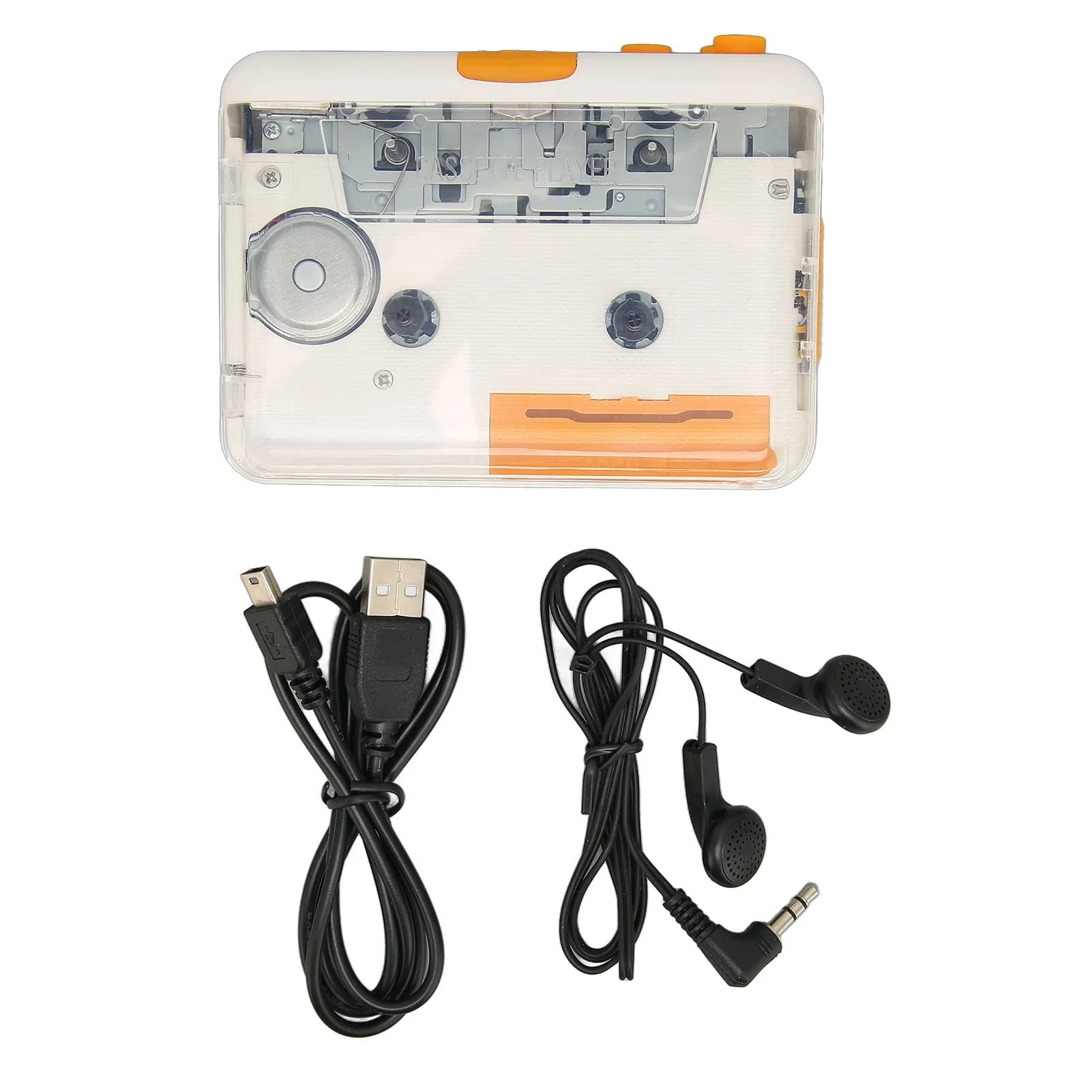 Cassette Player, Portable Tape Player Drive USB Cassette to MP3 Converter with Earphone Volume Control, Plug and Play Clear Sound Cassette for USB drive for CD for iPod for - Image 7