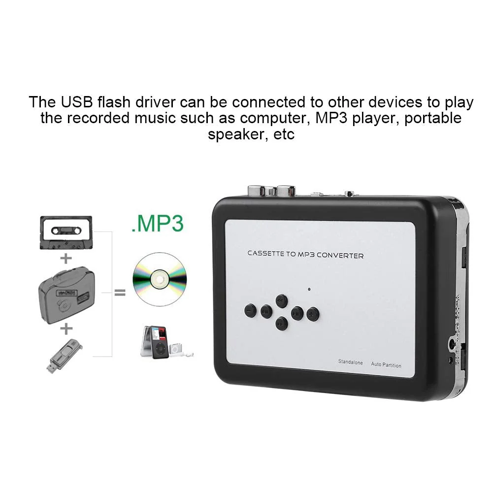 Cassette to MP3 Converter USB Cassette Player from Tapes to MP3 Converter Compatible with PC, Computer, Laptop, Desktop - Image 3