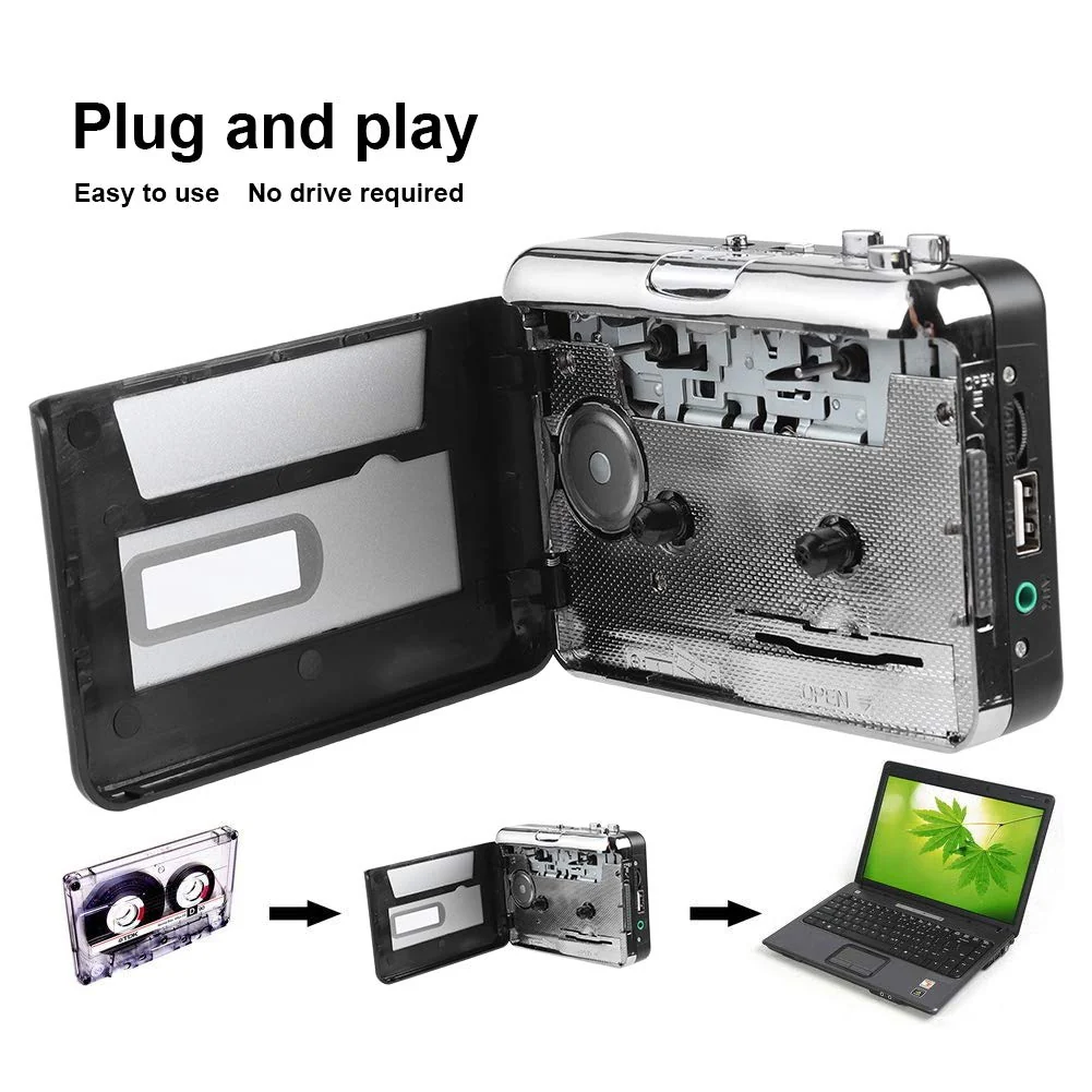 Cassette to MP3 Converter USB Cassette Player from Tapes to MP3 Converter Compatible with PC, Computer, Laptop, Desktop - Image 5