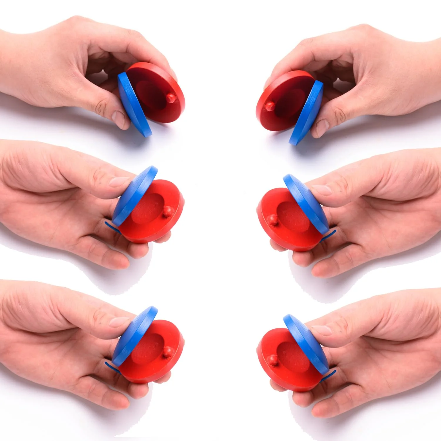 Castanets for musical Wooden instrument, Adults Fingers Castanets,Musical Castanets Instrument (6pcs) 6pcs - Image 6