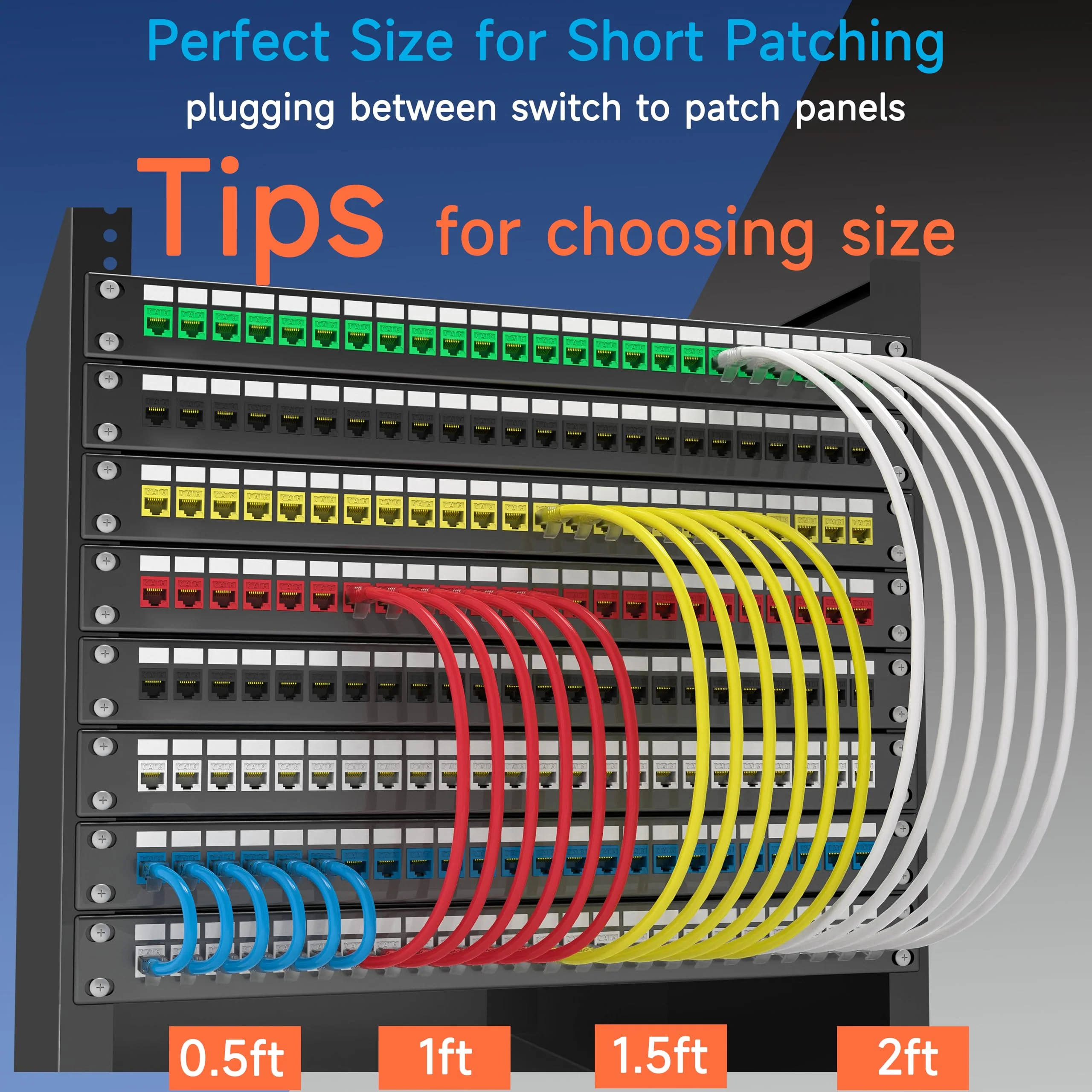 Cat6 Ethernet Patch Cable 6 ft (10 Pack), Cat6 Patch Cable for Data Centers, Cat 6 Patch Cable 10G, Network Patch Cables for Home and Enterprise Network -Black Black 6ft - Image 6