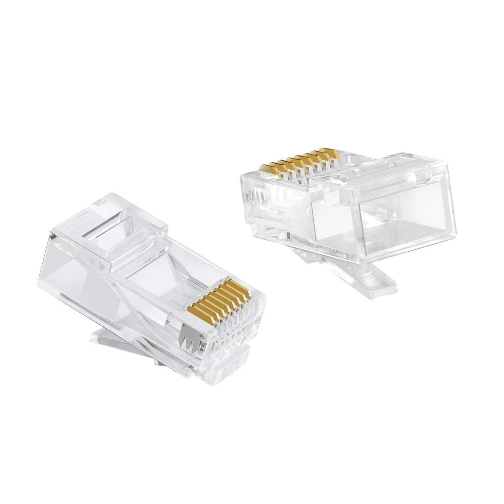 Cat6 RJ45 Ends, CableCreation 100-PACK Cat6 Connector, Cat6 / Cat5e RJ45 Connector, Ethernet Cable Crimp Connectors UTP Network Plug for Solid Wire and Standard Cable, Transparent 100PCS - Image 2