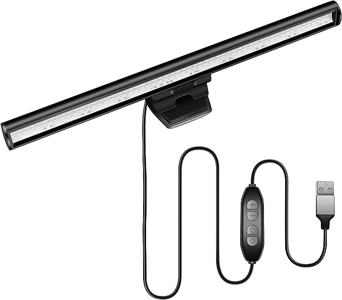 CATPOWER Portable Laptop Monitor Light Bar with USB Connection, e-Reading LED Task Lamp, 3 Color Temperature Settings, 10 Levels of Brightness Adjustment, No Glare on The Screen, Saves Space - Image 4