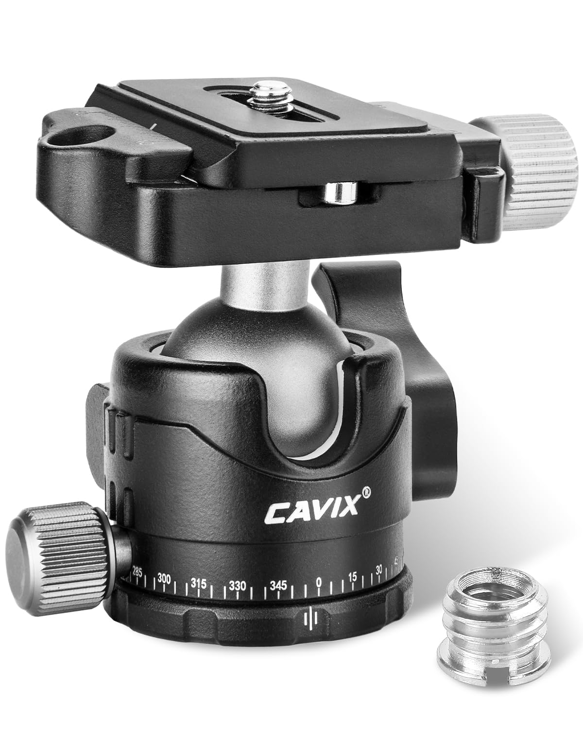 CAVIX Ball Head Mount with 1/4" Screw Arca Type Quick Release Plate 360 Degree Swivel Tripod Ball Head Loading 22lb/10kg HB29A - Image 9