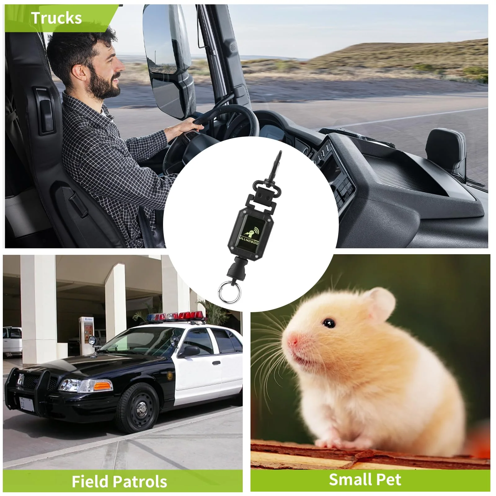 CB Mic Holder, 2Pcs Retractable Luminous Material 360° Rotatable Microphone Hanger Keeper CB Radio Accessory, Heavy-Duty Tether 32" Stainless Steel Cord with Adjustable Mount Kit for Night Driving 2 - Image 8