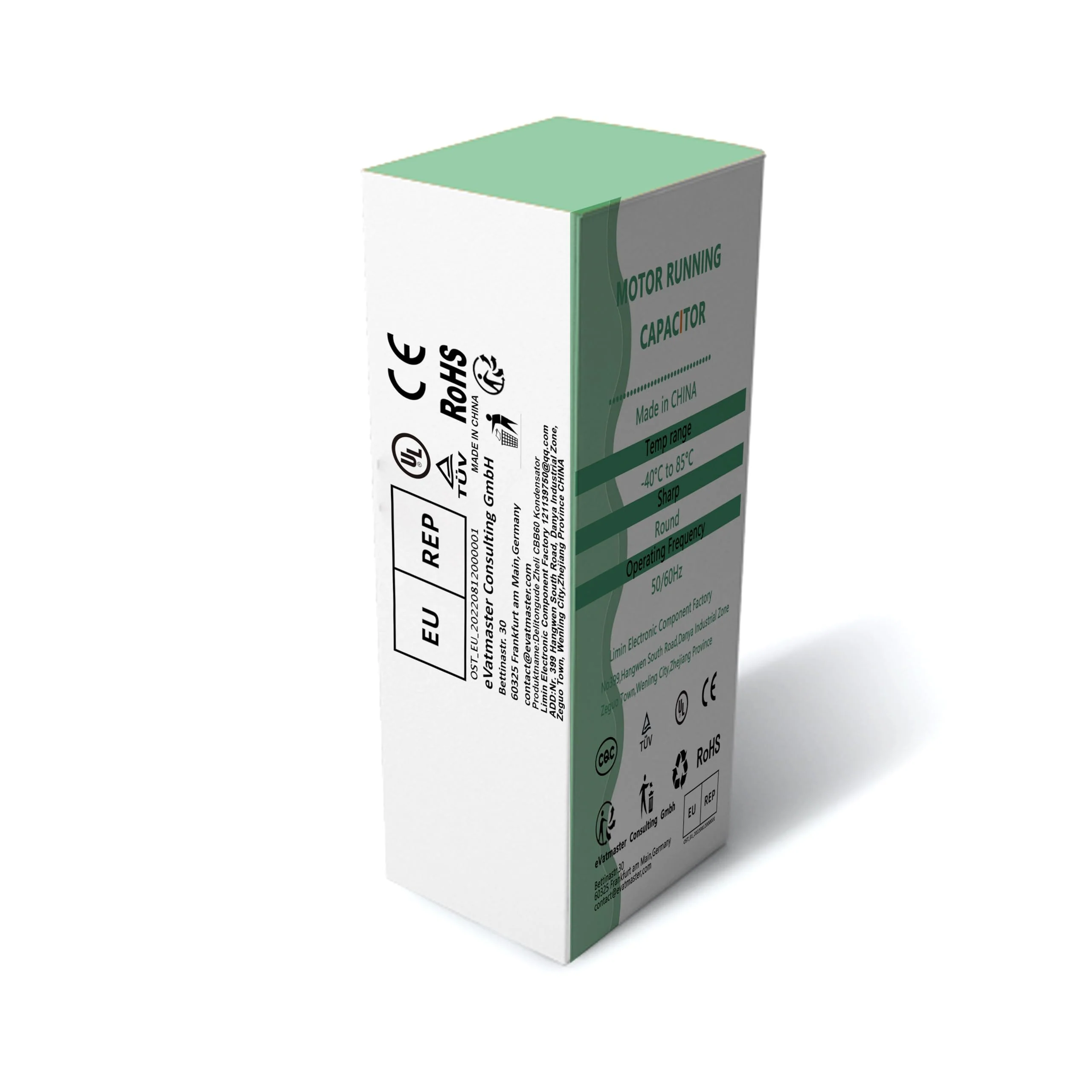 CBB60 20uF Motor Run Capacitor MFD 450VAC 50/60hz Cylindrical 40 mm x 70 mm (DE-20uF) - Image 4