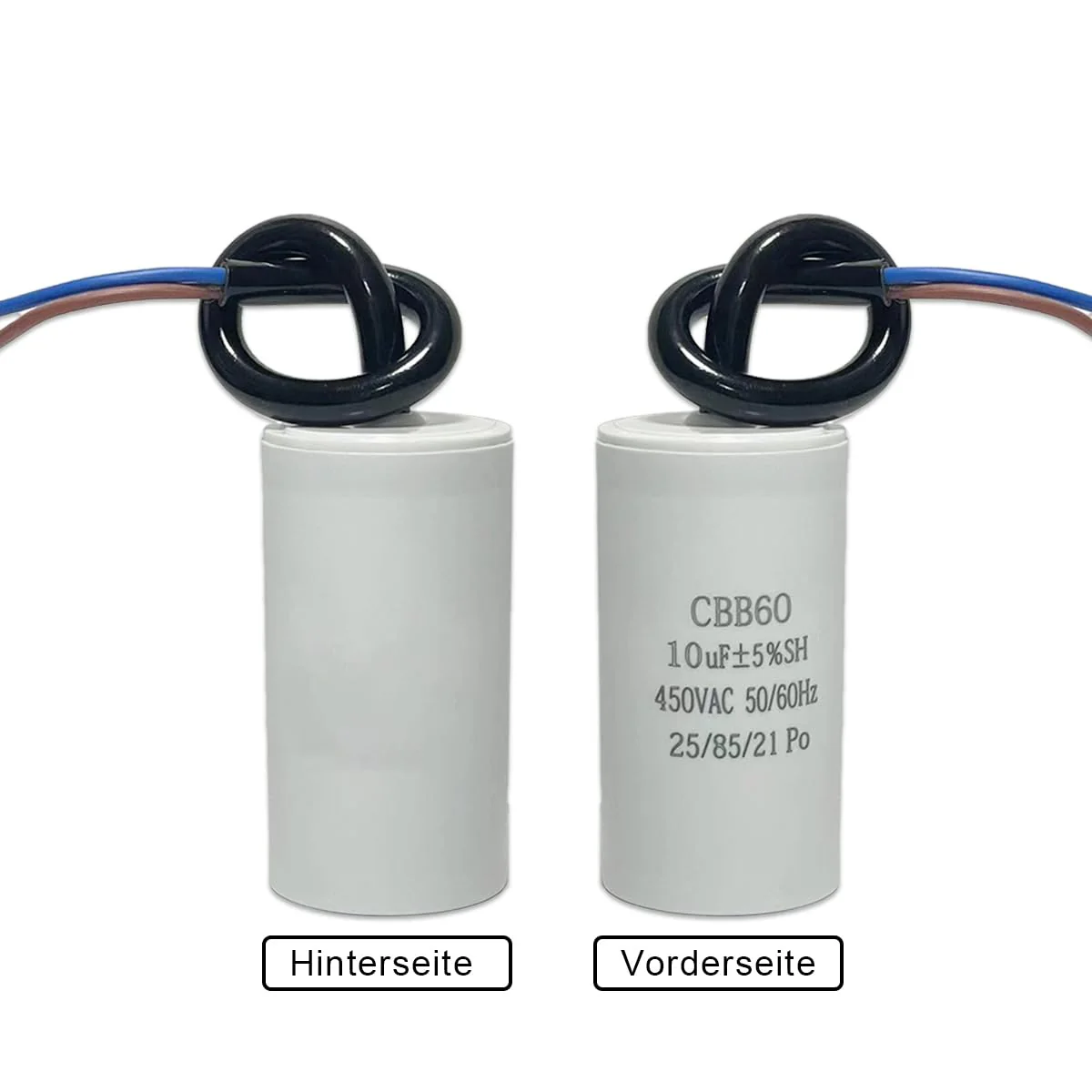 CBB60 450V 10uf 50/60HZ Starting Capacitor, Motor Operation Capacitor, ANGEEK Motor Capacitor, Suppression Capacitor, Engine Start Capacitor, Microfarad Capacitor with Wire - Image 3