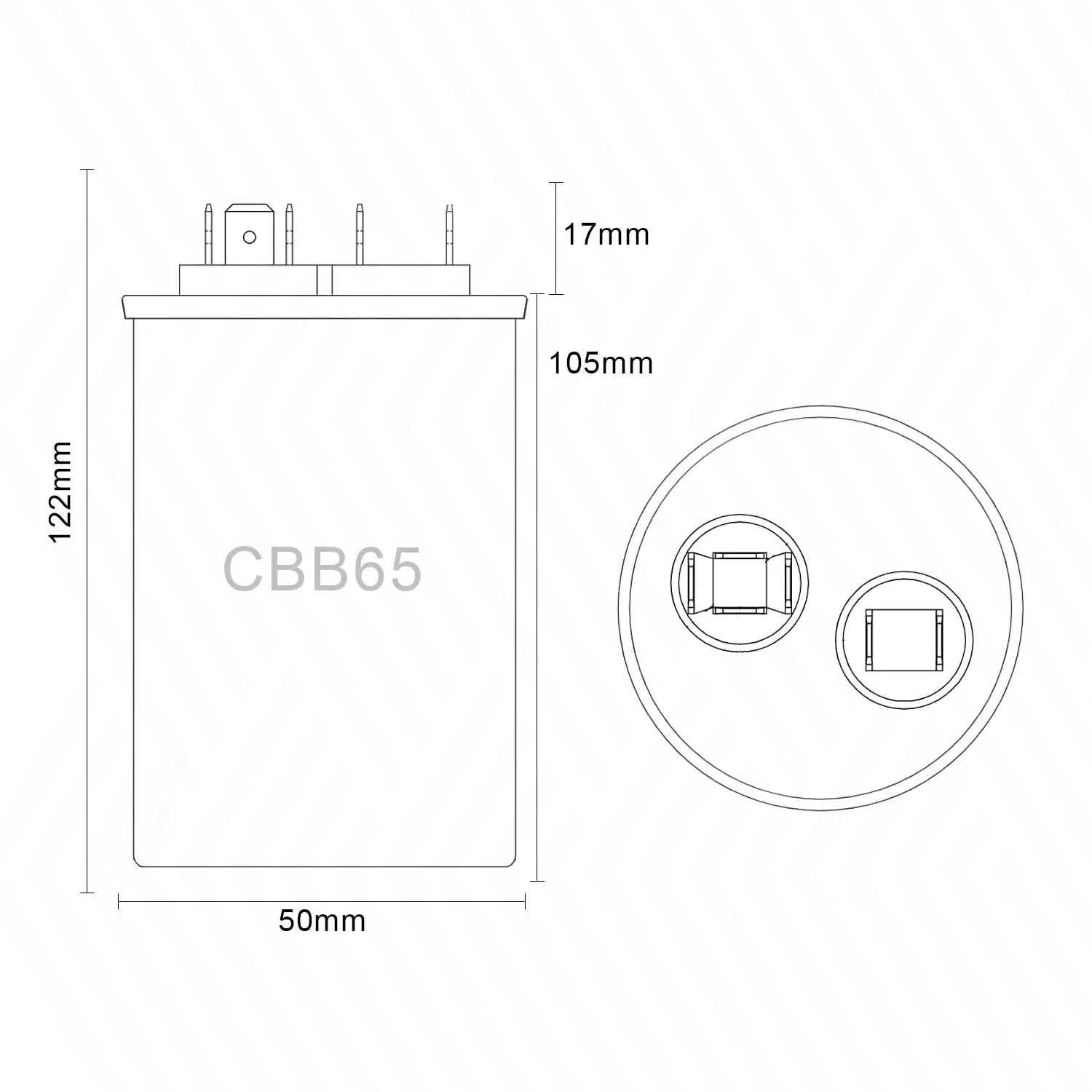 CBB65 450V AC 35uf 50/60HZ Capacitor for Air Conditioners, ANGEEK Compressor Capacitor, Outdoor Start Capacitor, Round Capacitor - Image 3