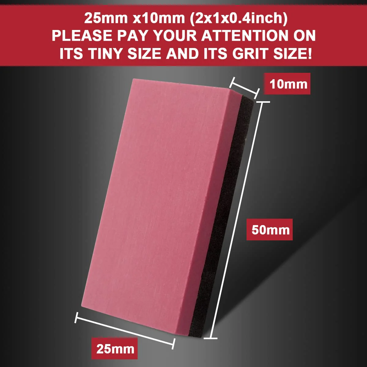 CBRIGHT Knife Sharpening Stone 1PC Whetstone 2 Sided 800#/3000# Combination Pocket-Sized Sharpening Stone, Fine Grinding Boron Carbide + Red Stone (1.97x0.98x0.39inch) 800#/3000# - Image 2