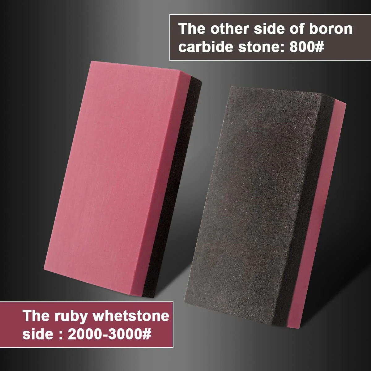 CBRIGHT Knife Sharpening Stone 1PC Whetstone 2 Sided 800#/3000# Combination Pocket-Sized Sharpening Stone, Fine Grinding Boron Carbide + Red Stone (1.97x0.98x0.39inch) 800#/3000# - Image 6