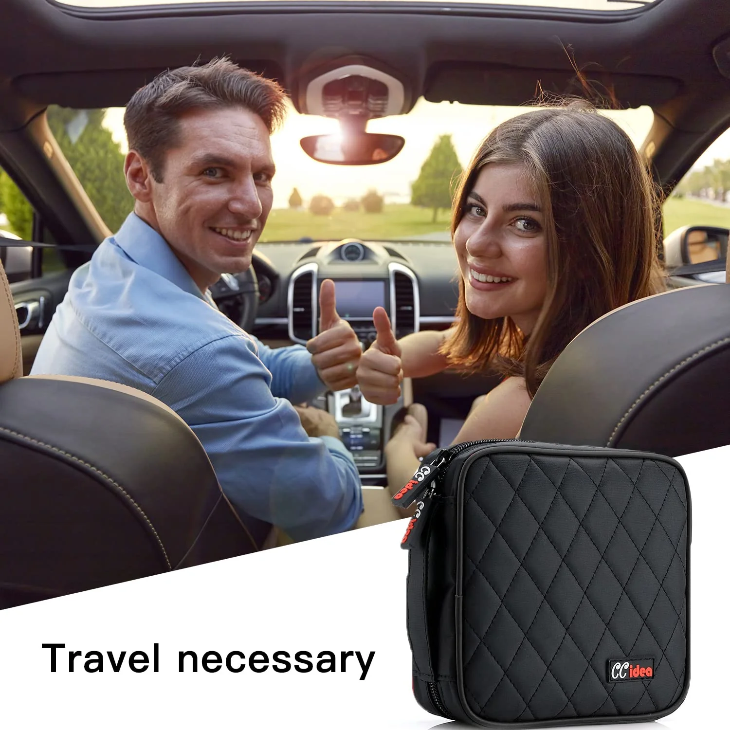 CCidea 40 Capacity CD/DVD Case Holder Portable Wallet Disc Storage Binder for Car, Home,Travel Carrying Organizer (Black) Specials Black - Image 7