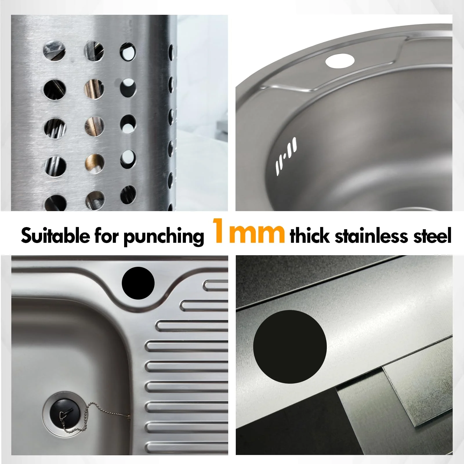 CCLIFE Hole Cutter 25 mm, Screw Hole Punch for Precise Hole Punching in Sink, Metal and Stainless Steel - Image 4