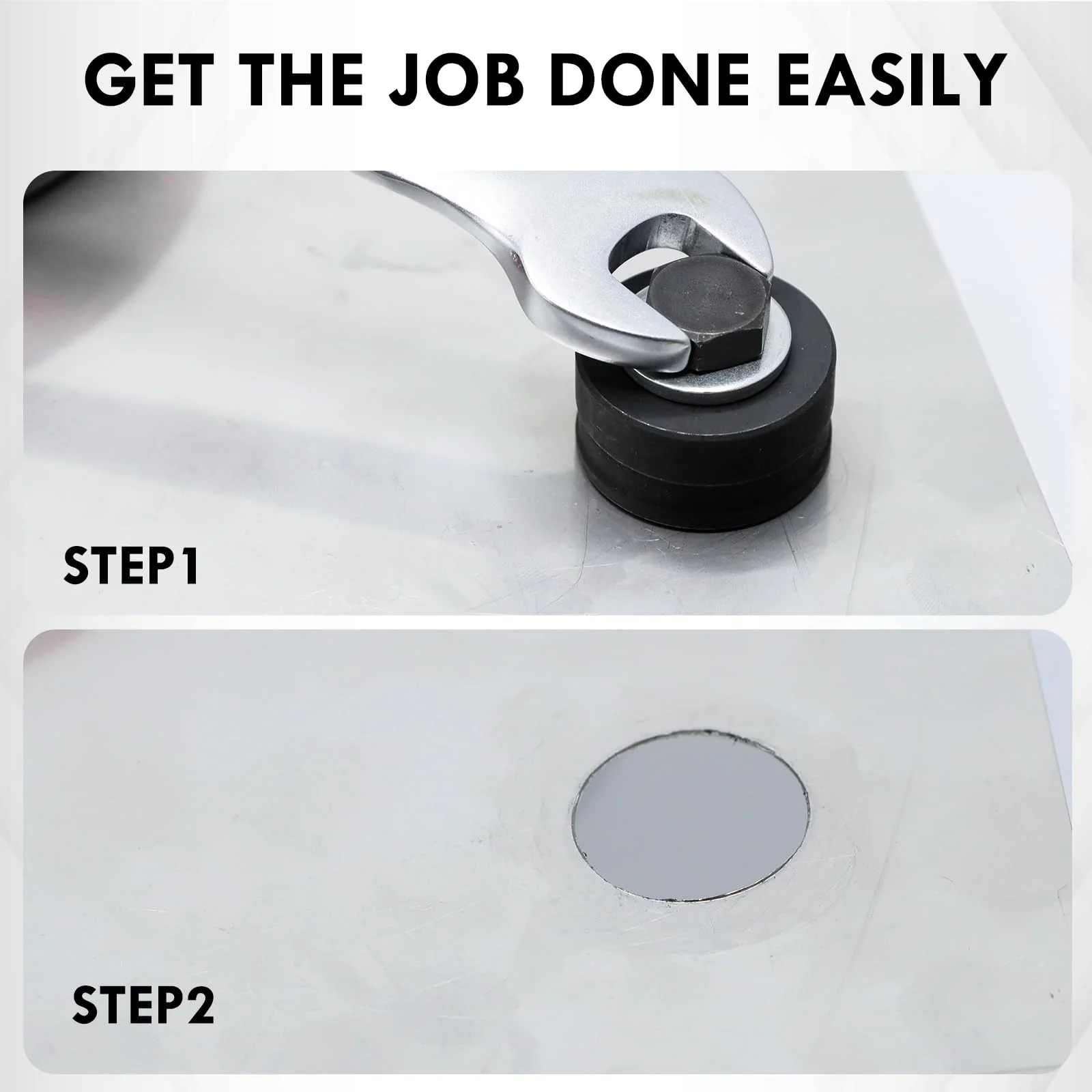 CCLIFE Hole Cutter 25 mm, Screw Hole Punch for Precise Hole Punching in Sink, Metal and Stainless Steel - Image 5