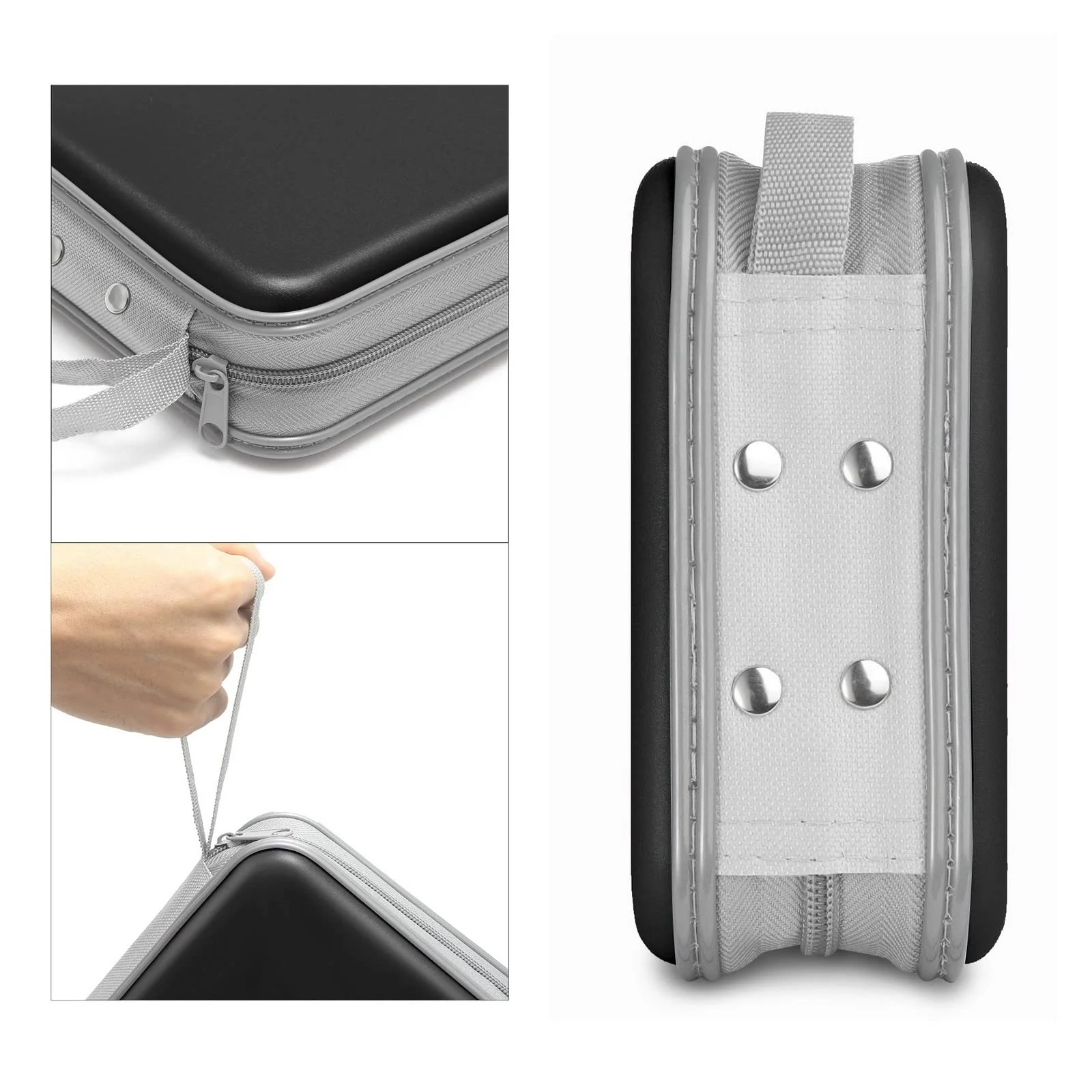 CD Case, 40 Capacity CD/DVD Case Holders Wallet Hard Plastic DVD Disc Cases Storage Binder for Car Home Office Travel (Black) Black - Image 3