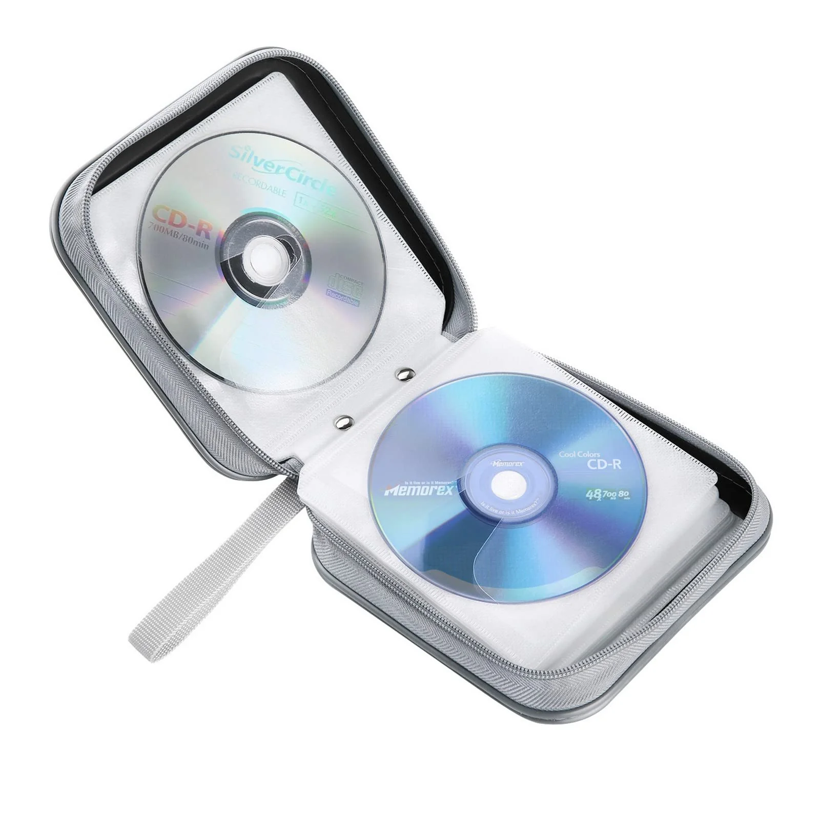 CD Case, 40 Capacity CD/DVD Case Holders Wallet Hard Plastic DVD Disc Cases Storage Binder for Car Home Office Travel (Black) Black - Image 5